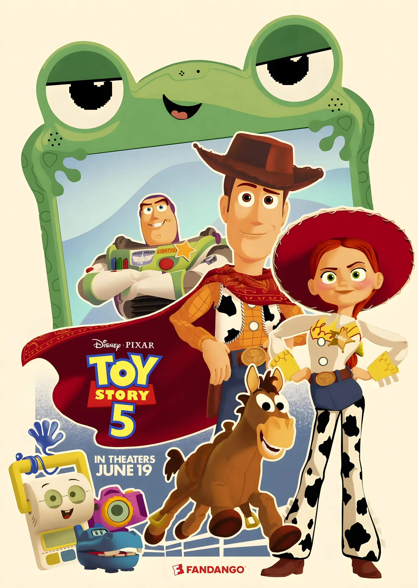 Toy Story 5 - Woody, Buzz ve Jessie metal tablo