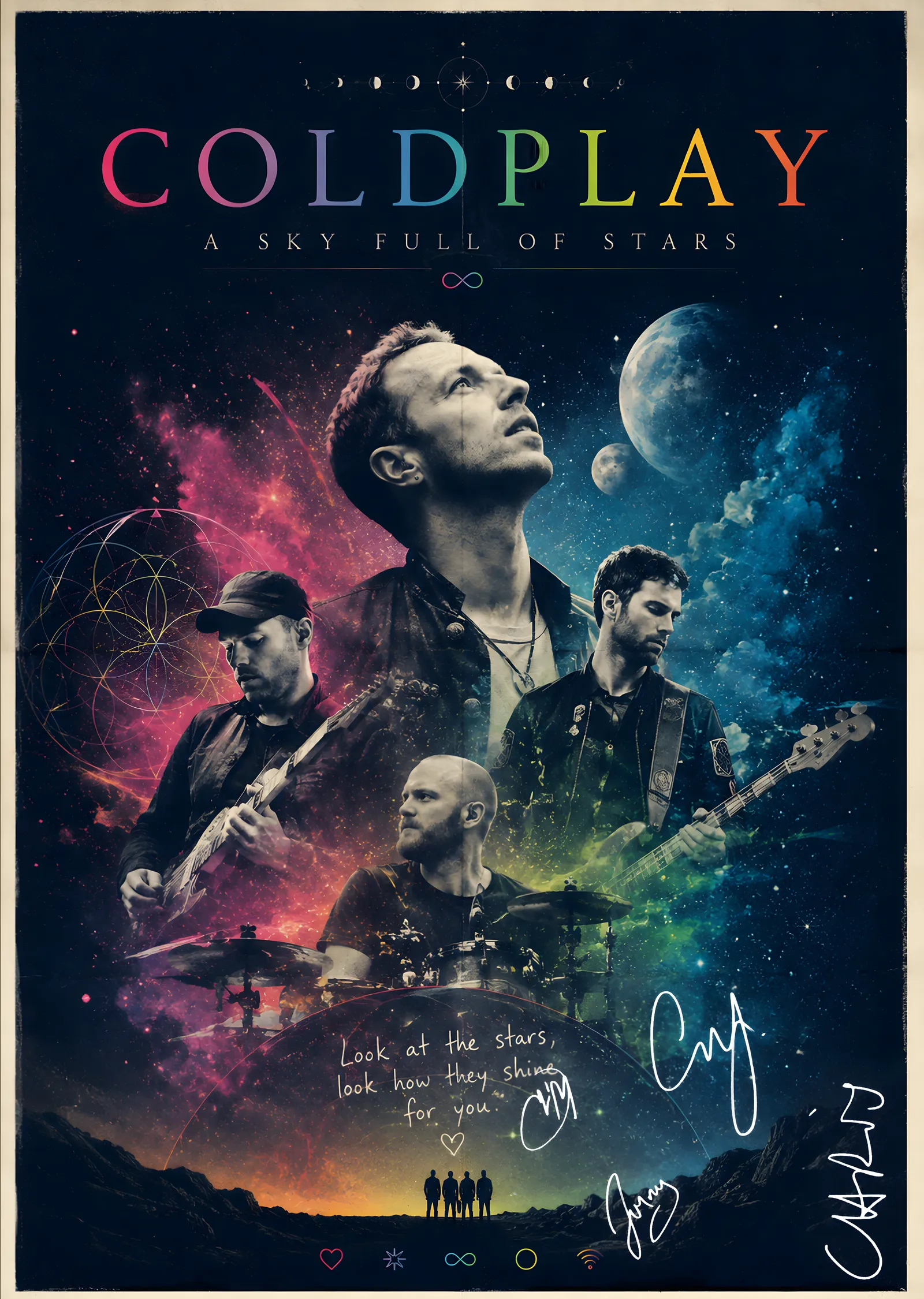 Coldplay: A Sky Full of Stars metal tablo