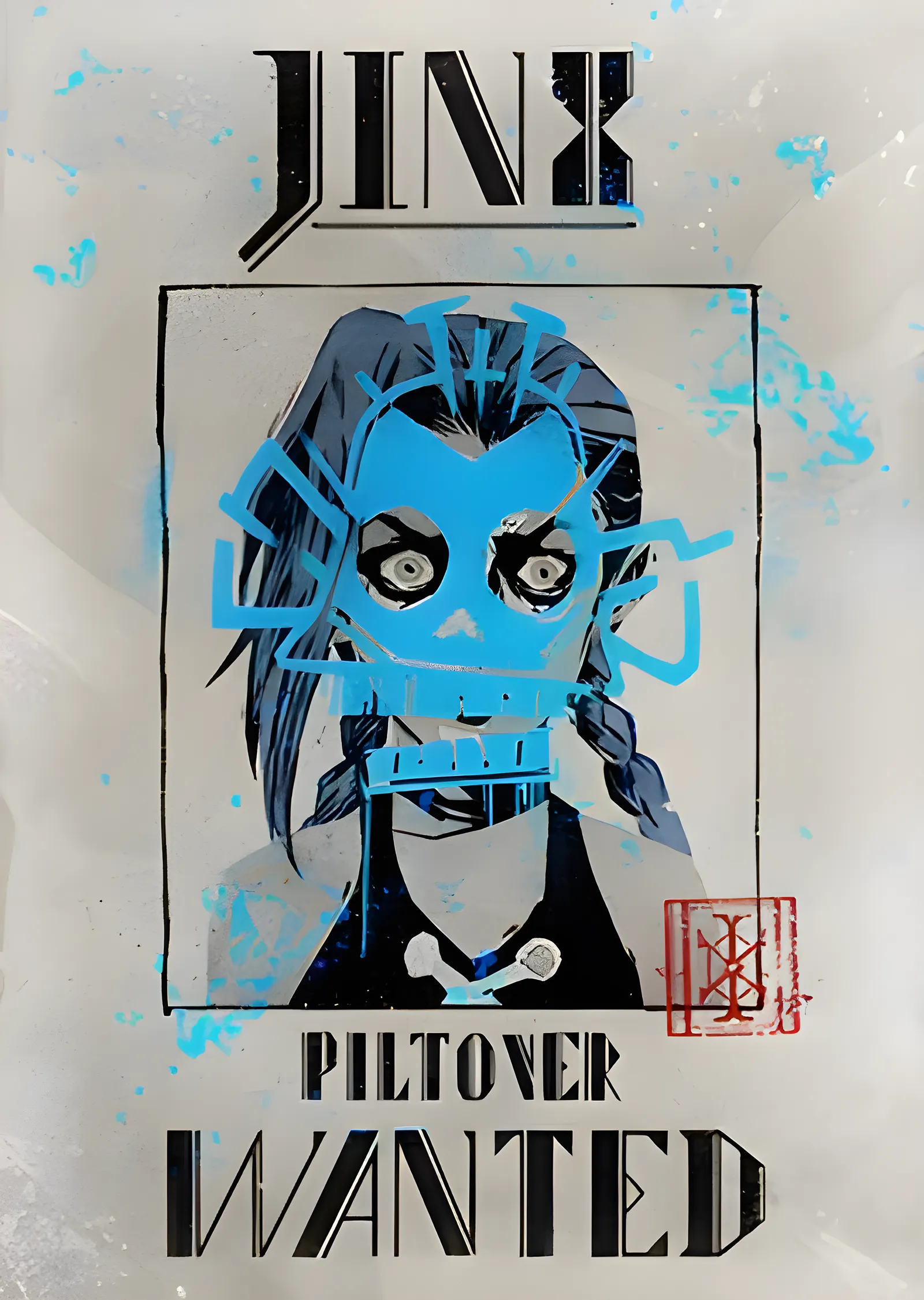 Jinx: Piltover'de Aranan metal tablo