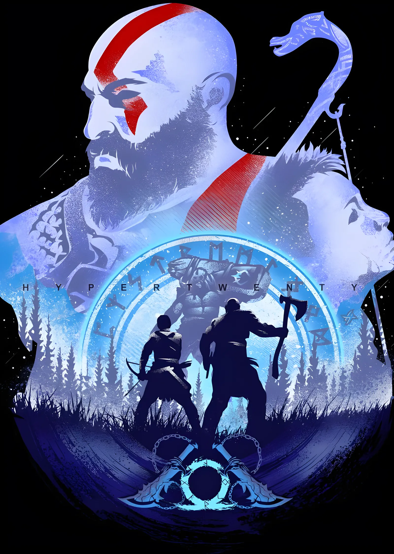God of War: Çift Pozlama metal tablo