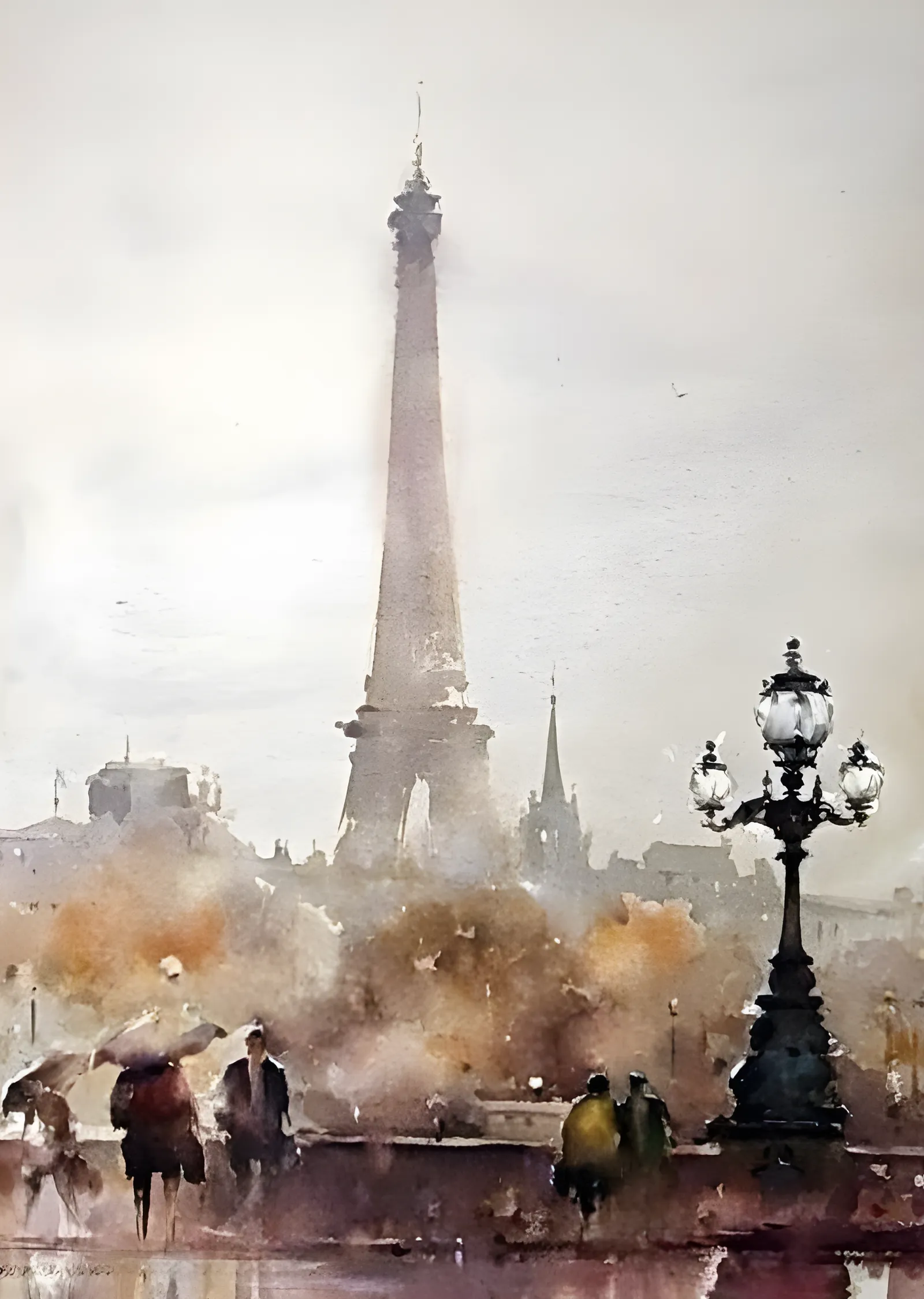 Paris: Sisli Suluboya metal tablo