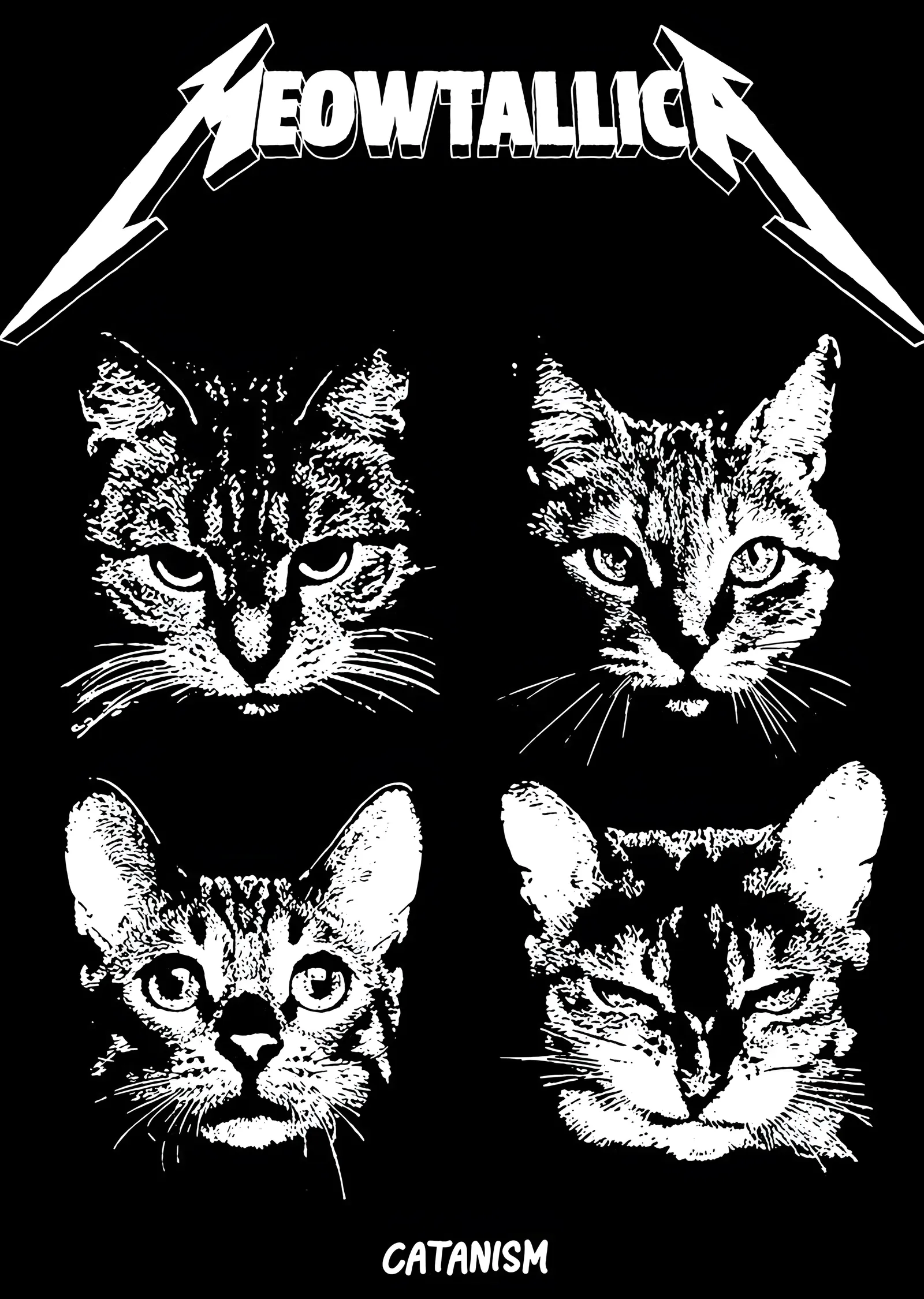 Meowtallica metal tablo
