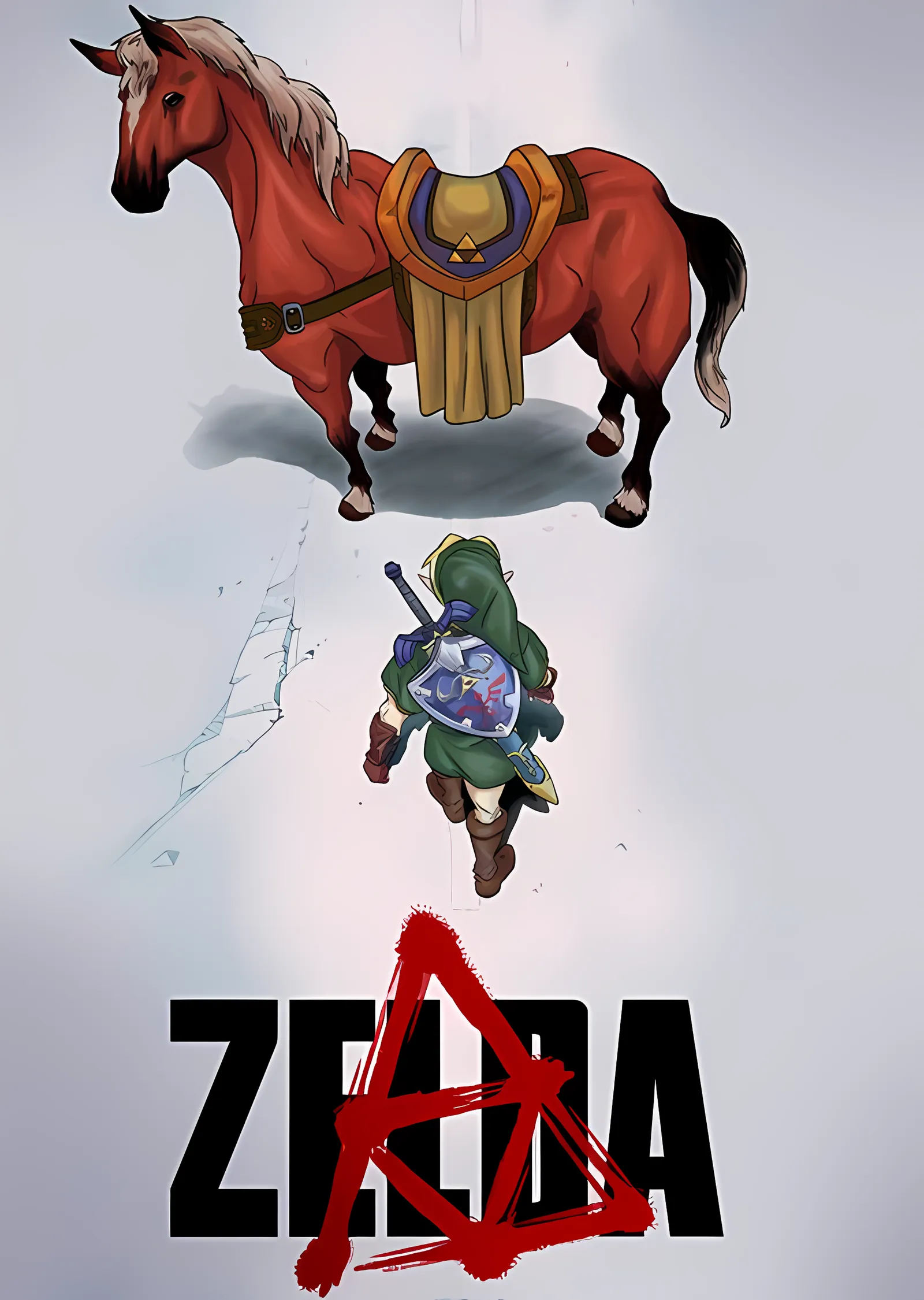Zelda x Akira: Epona metal tablo