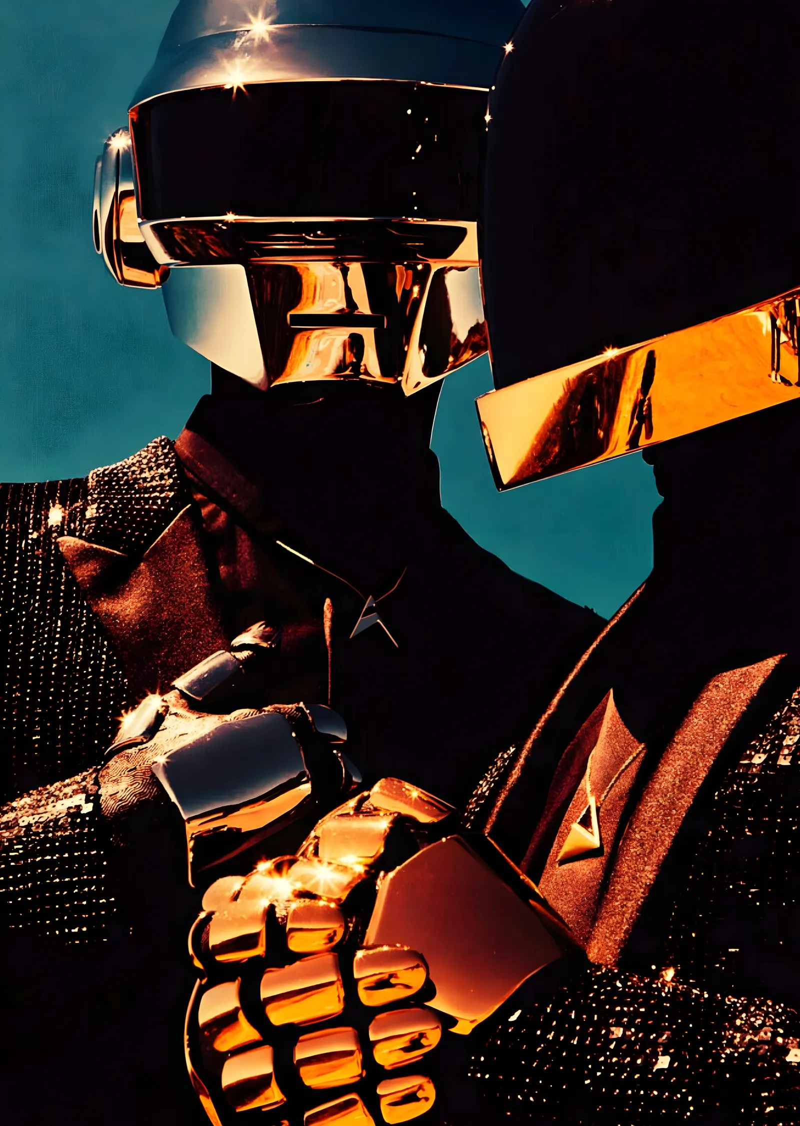 Daft Punk: Altın Eldiven metal tablo