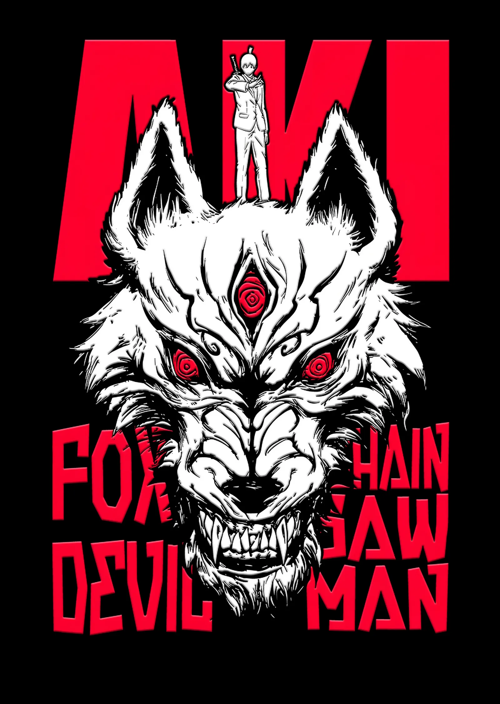 Chainsaw Man: Aki ve Tilki Şeytanı metal tablo