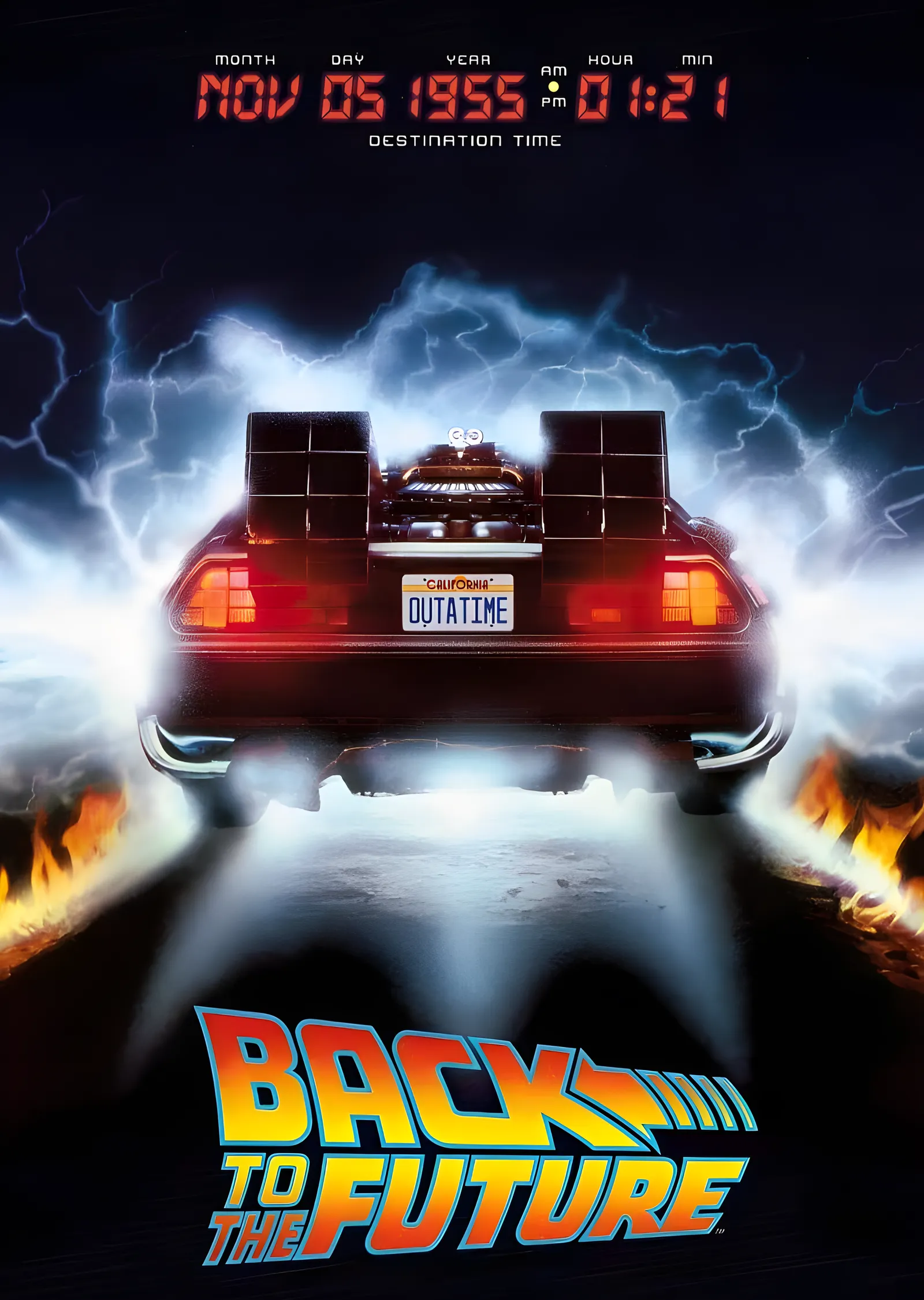 Back to the Future - Alev İzi metal tablo