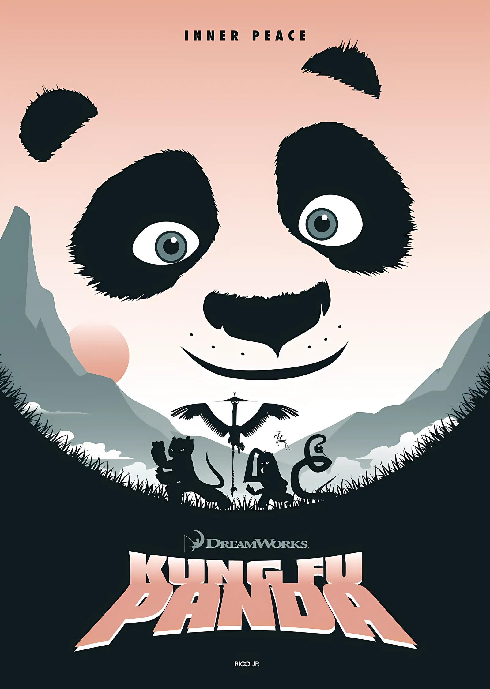 Kung Fu Panda: Inner Peace metal tablo