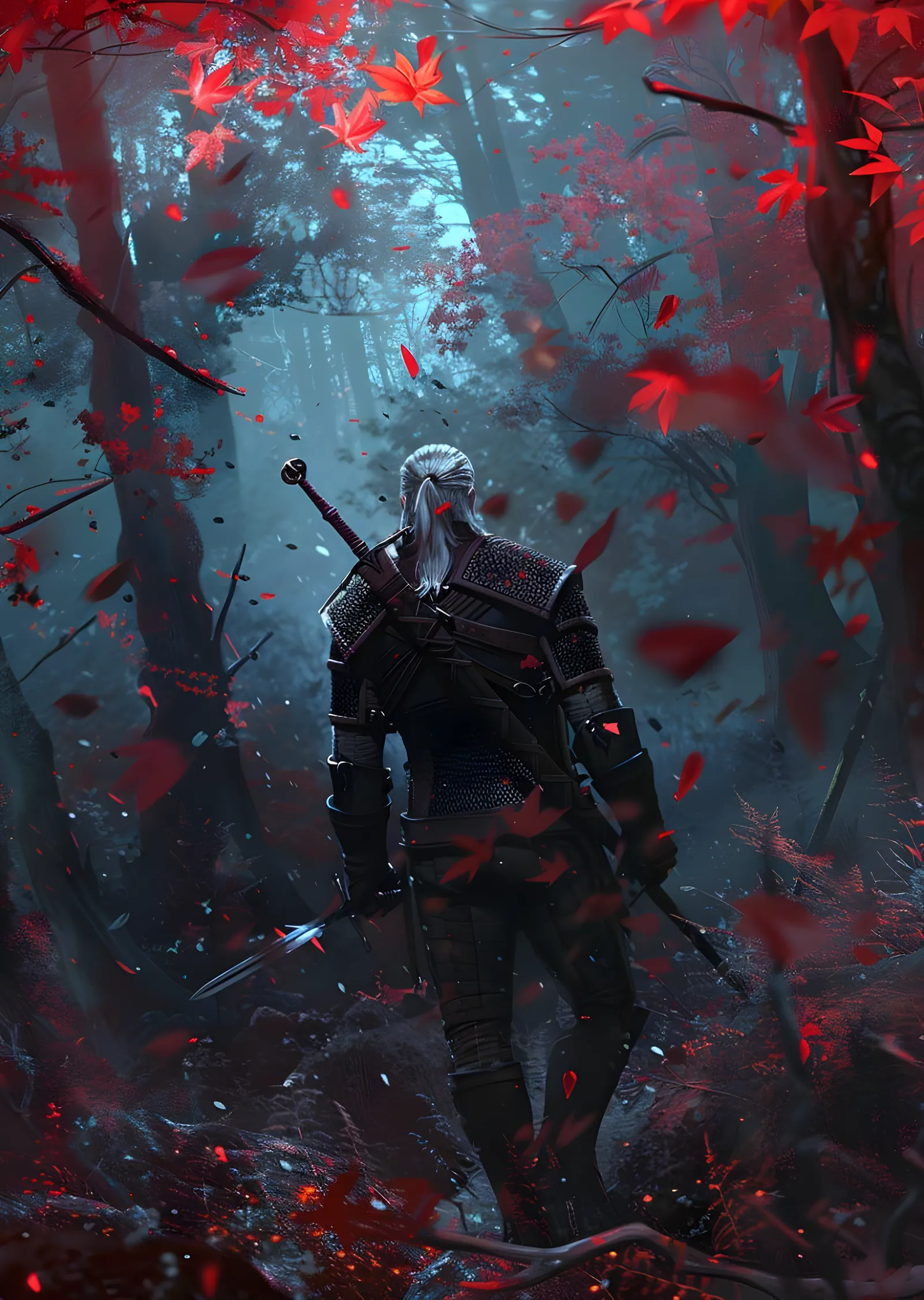 The Witcher: Kızıl Yapraklar metal tablo