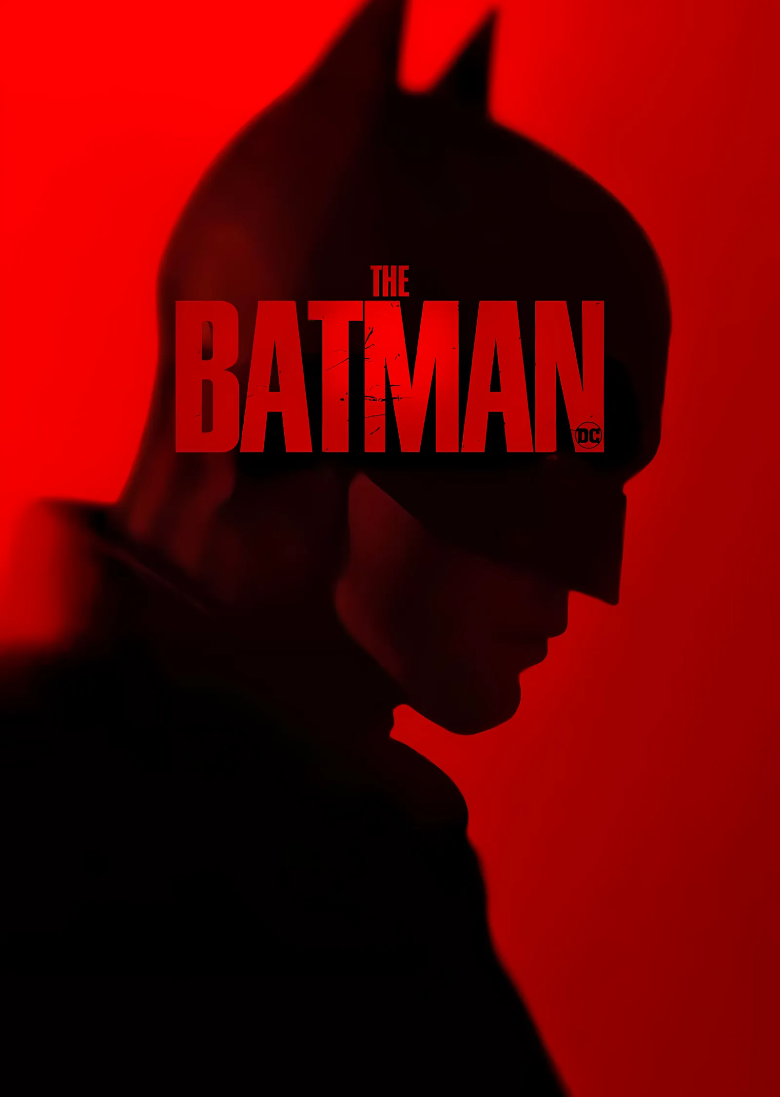 The Batman: Kırmızı Zemin Silüet metal tablo