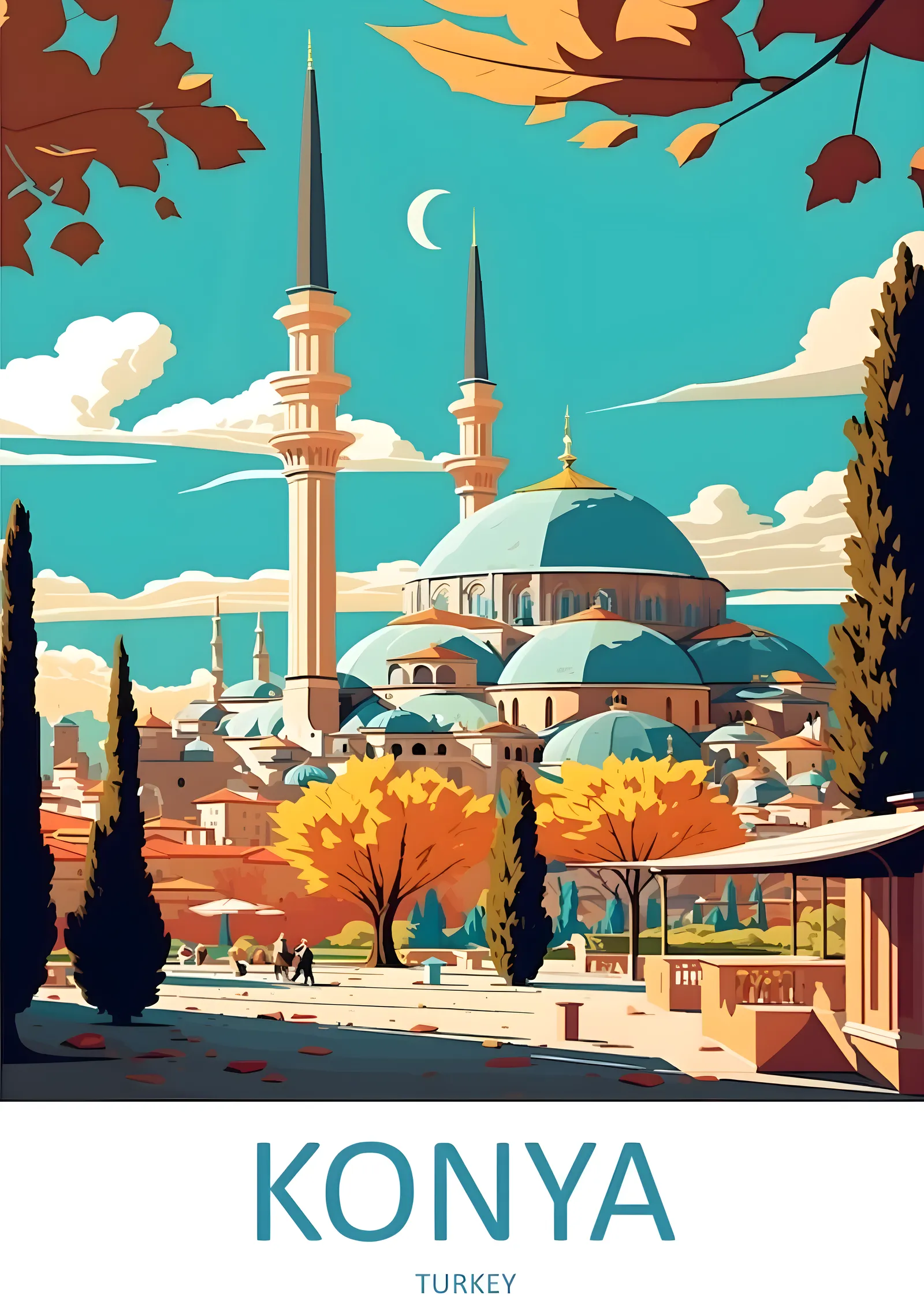 Konya: Türkiye'nin Tarihi Başkenti metal tablo