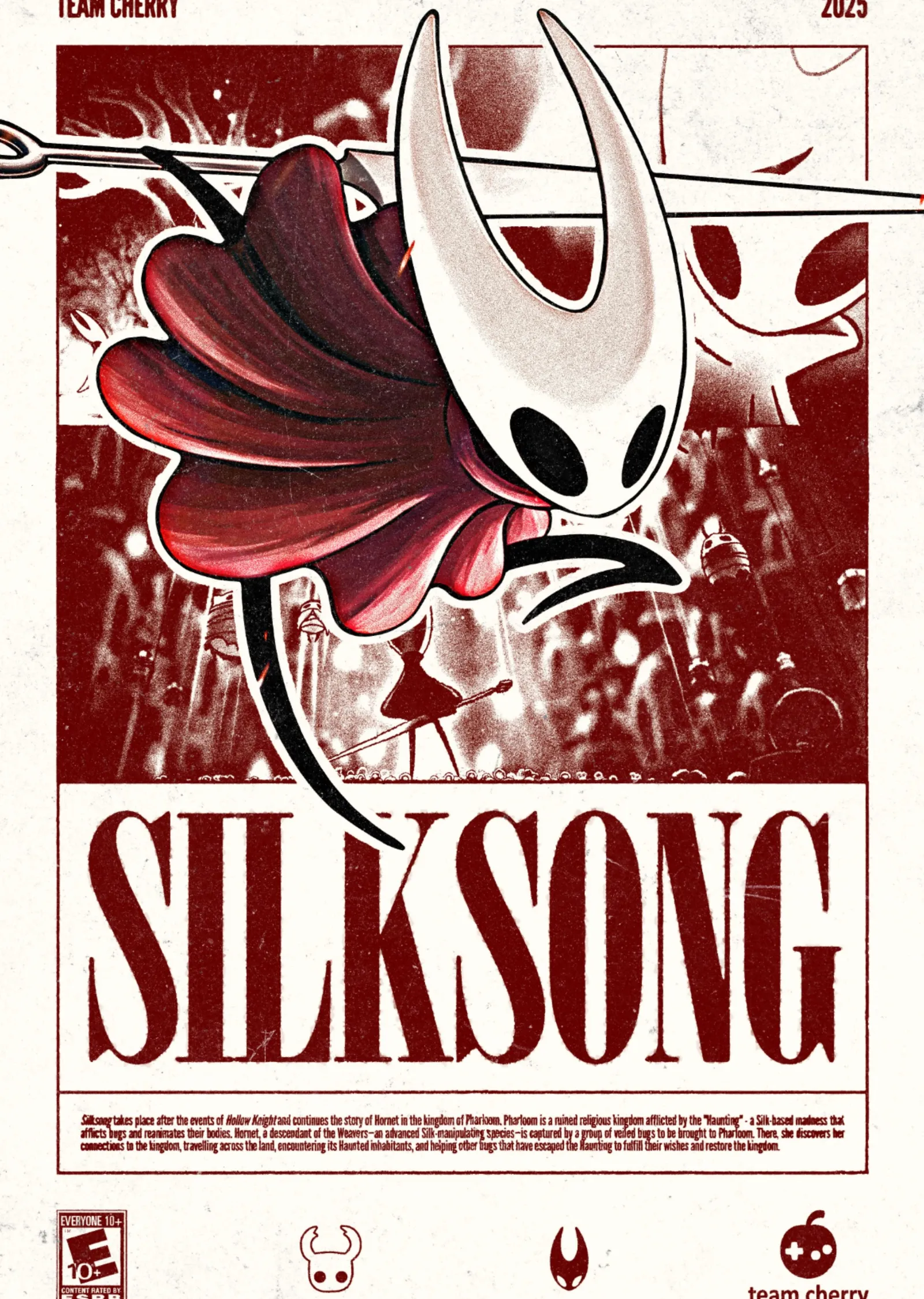 Hollow Knight: Silksong - Hornet metal tablo