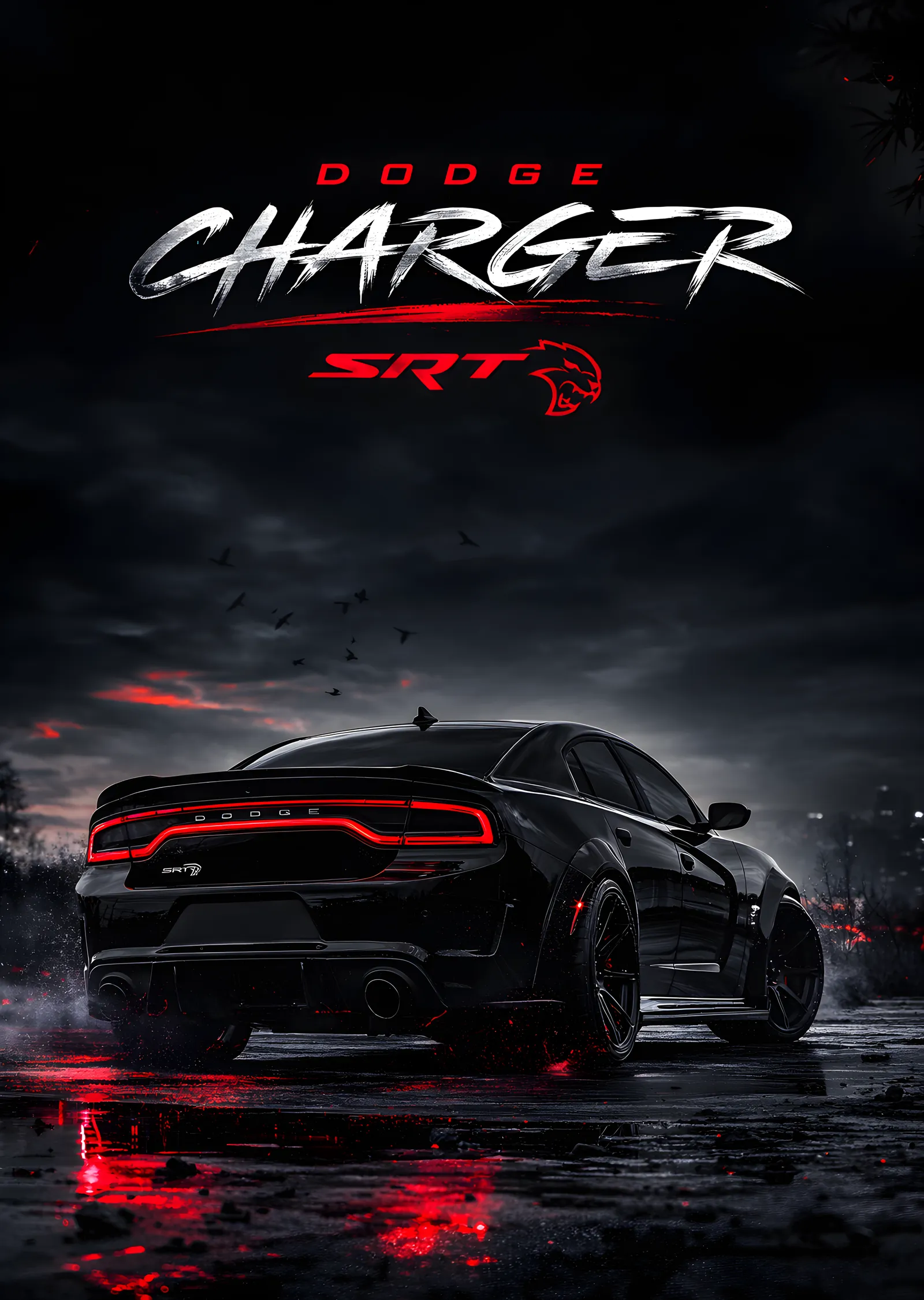 Dodge Charger SRT - Gece metal tablo