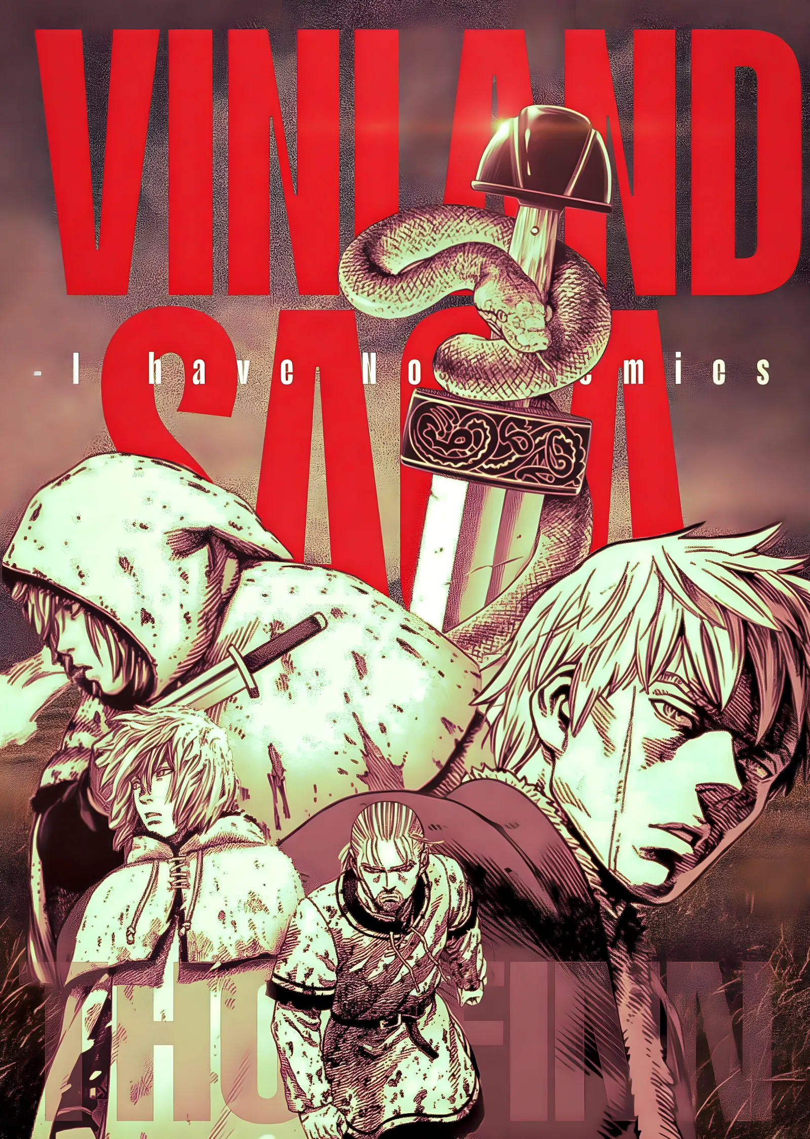Vinland Saga: Düşmanı Olmayan Savaşçı metal tablo