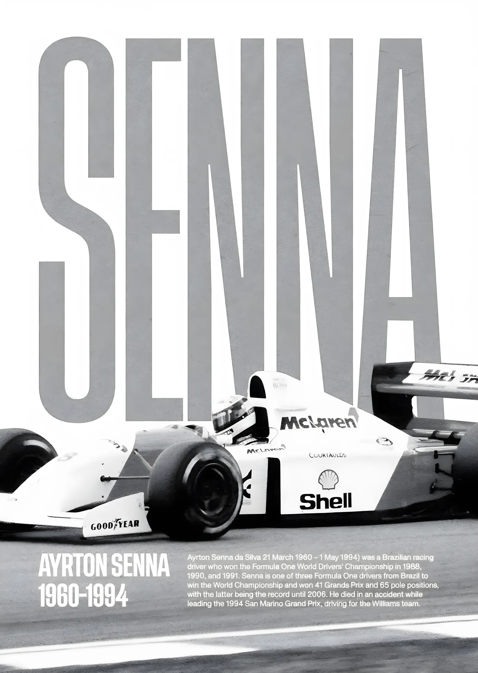 Ayrton Senna: Formula 1 Legend metal tablo