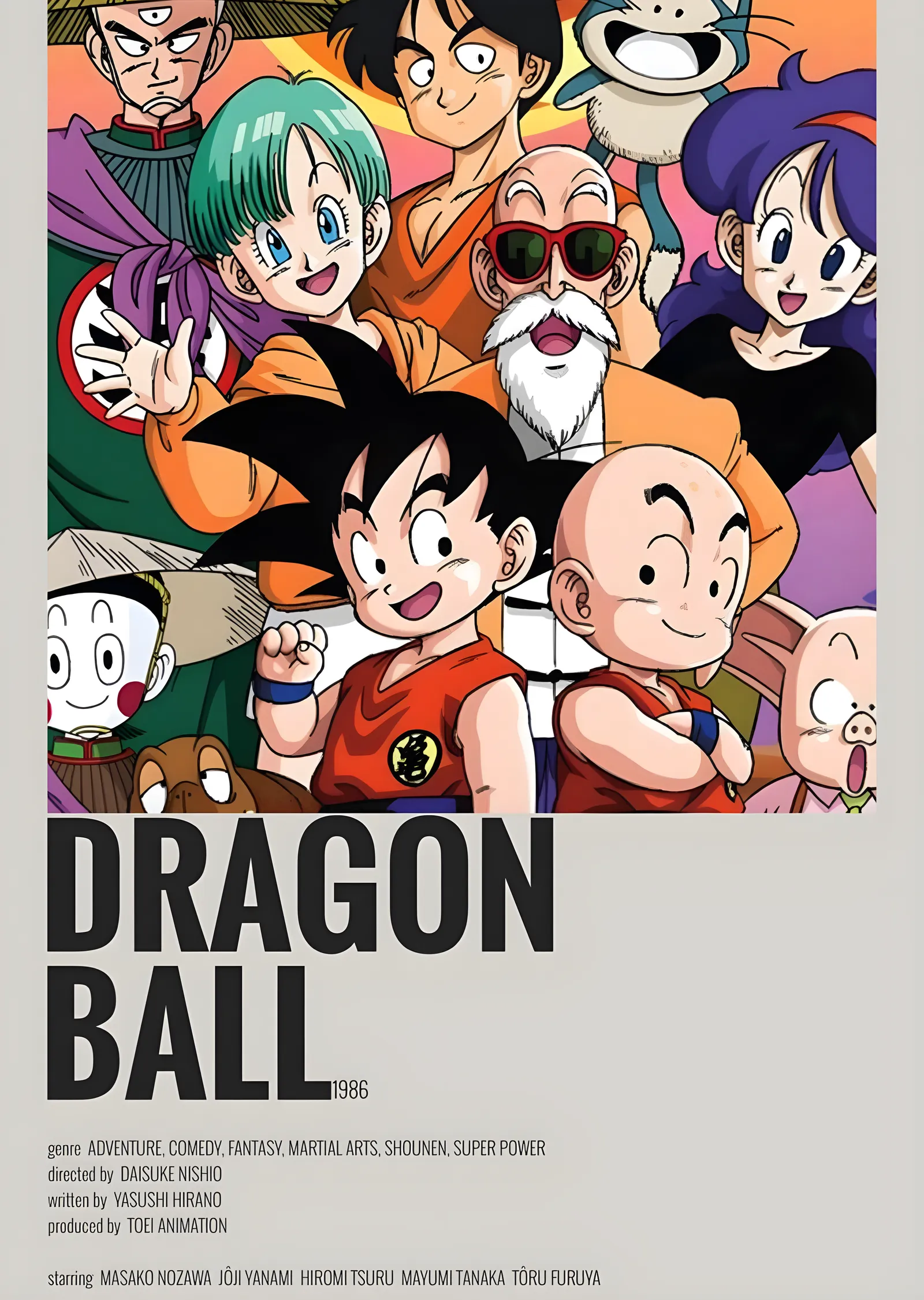 Dragon Ball 1986: Klasik Kadro metal tablo