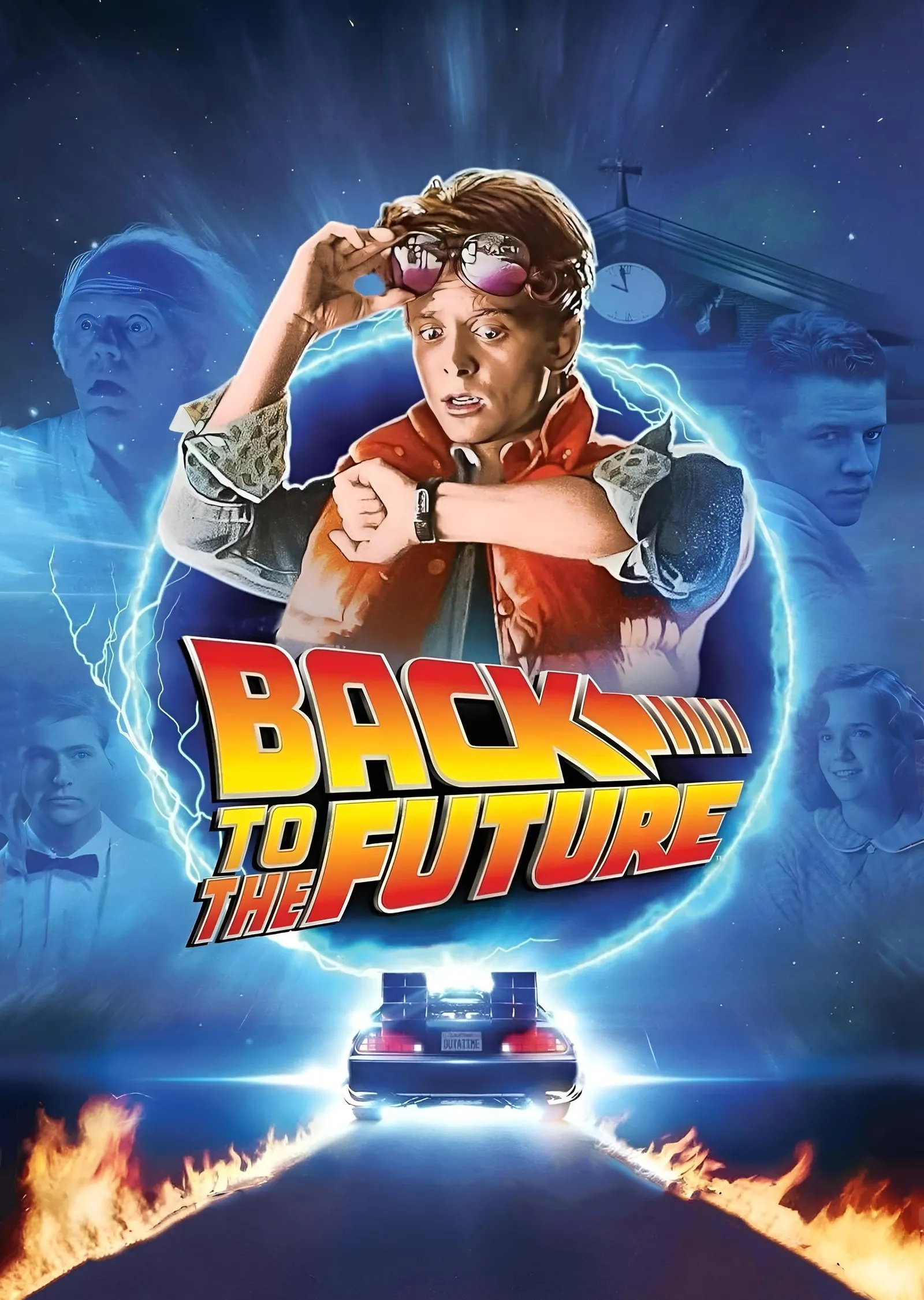 Back to the Future - Marty ve DeLorean metal tablo