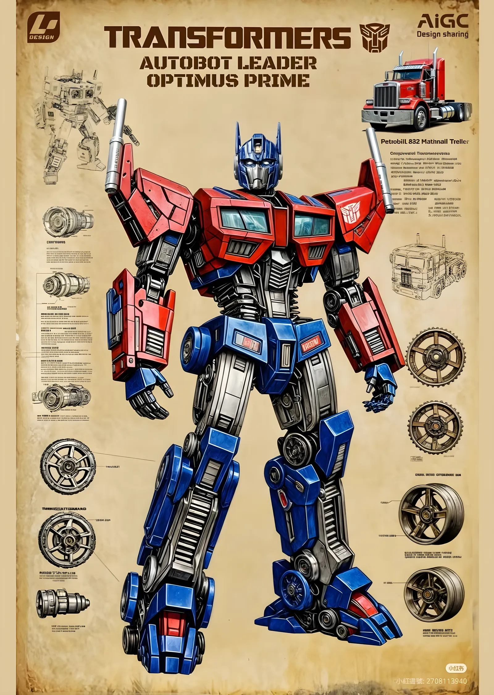 Optimus Prime: Autobot Leader metal tablo