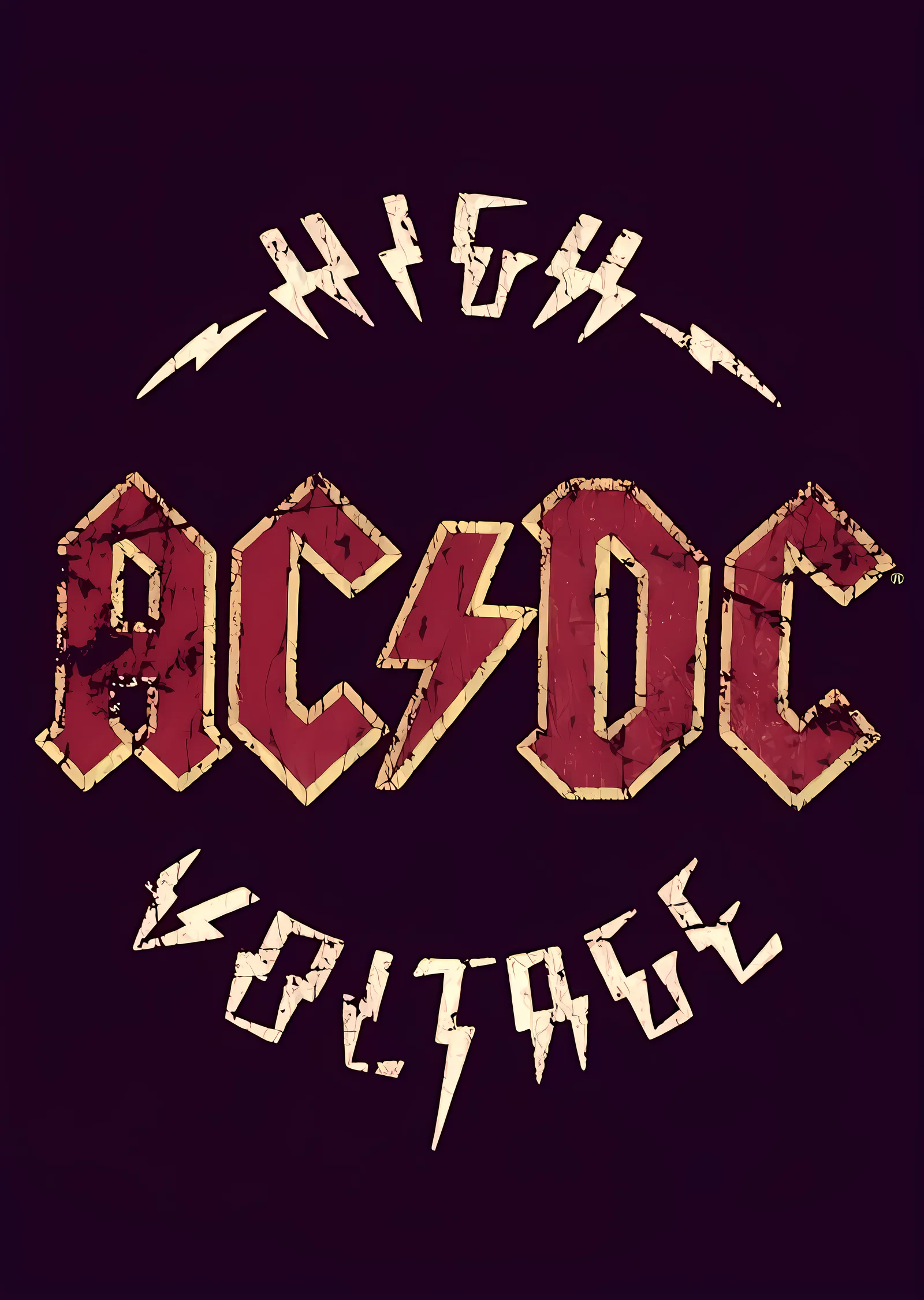 AC/DC: High Voltage metal tablo