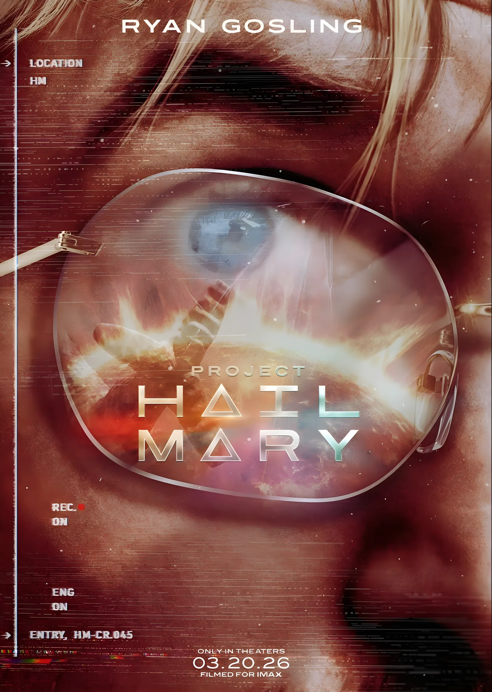 Project Hail Mary - Gözlük Yansıması metal tablo
