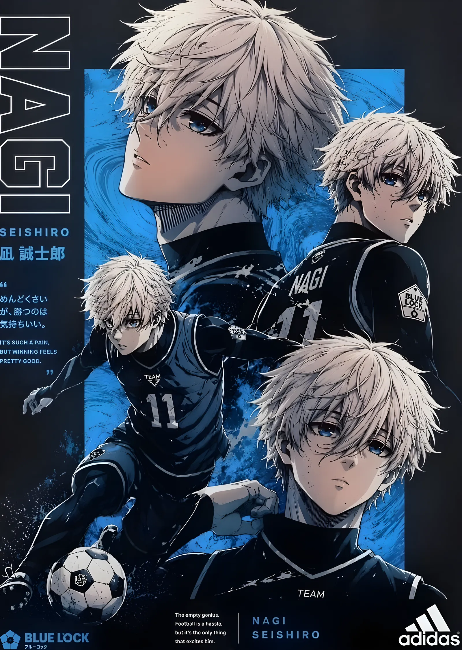 Blue Lock: Nagi Seishiro metal tablo