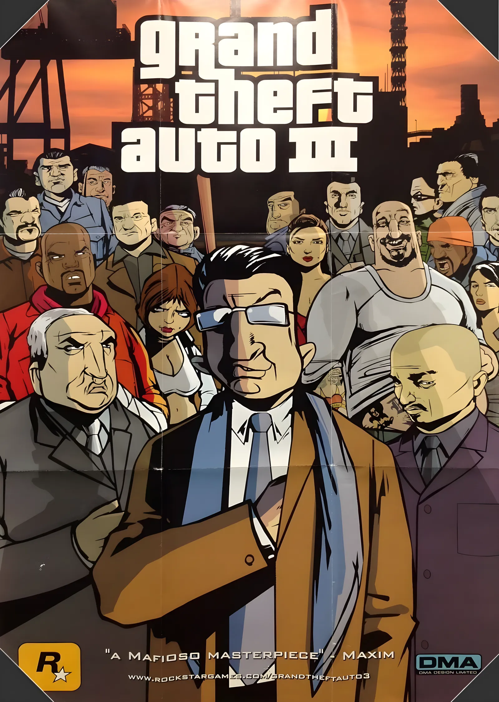 Grand Theft Auto III - Liberty City metal tablo