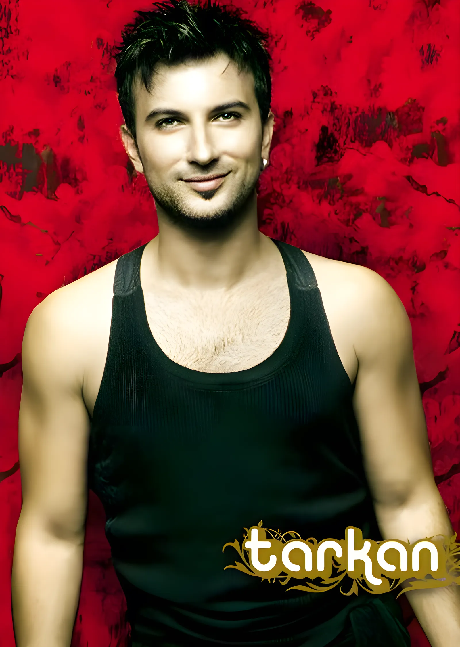 Tarkan - Kırmızı Duvar metal tablo