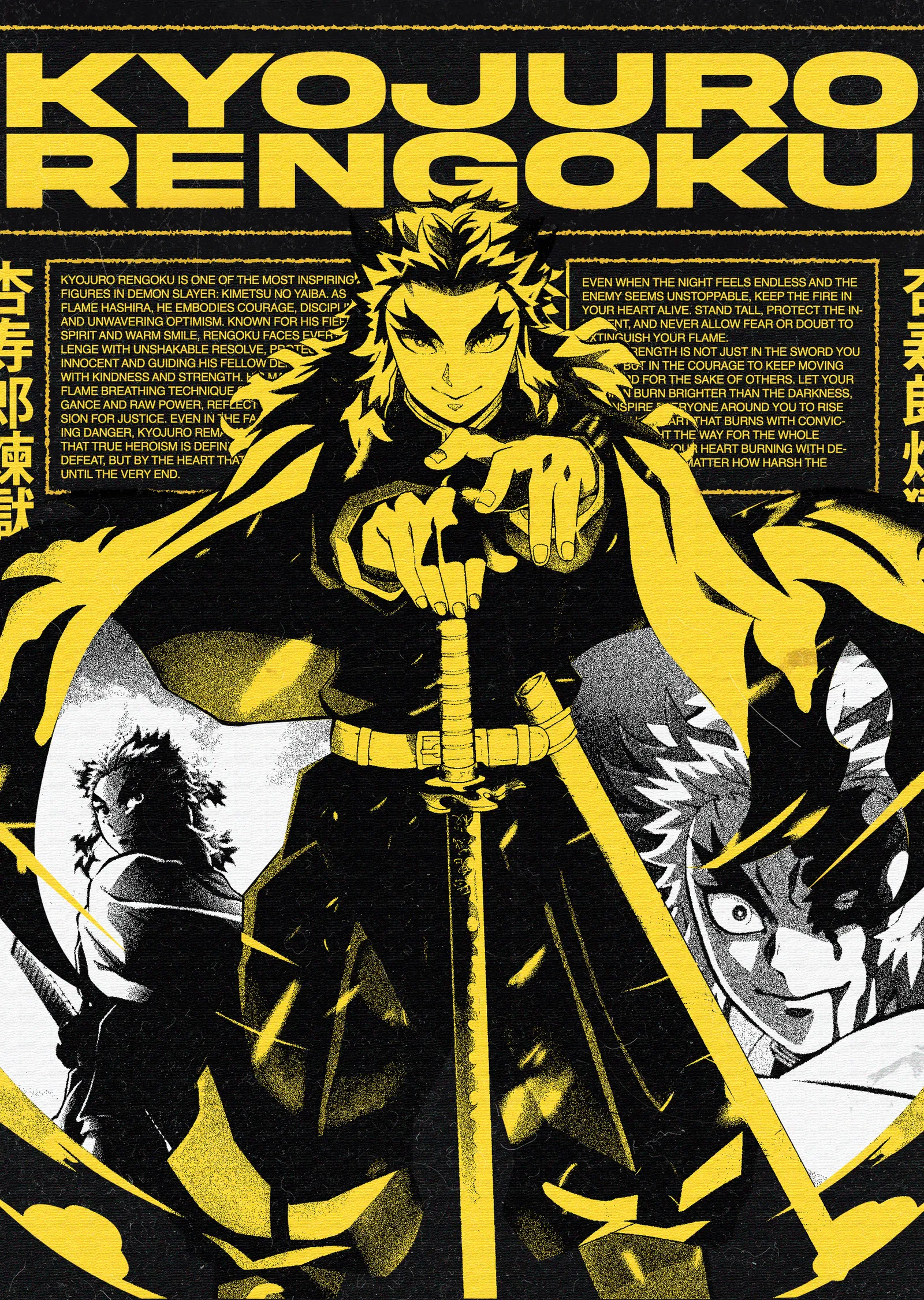 Kimetsu no Yaiba: Kyojuro Rengoku metal tablo