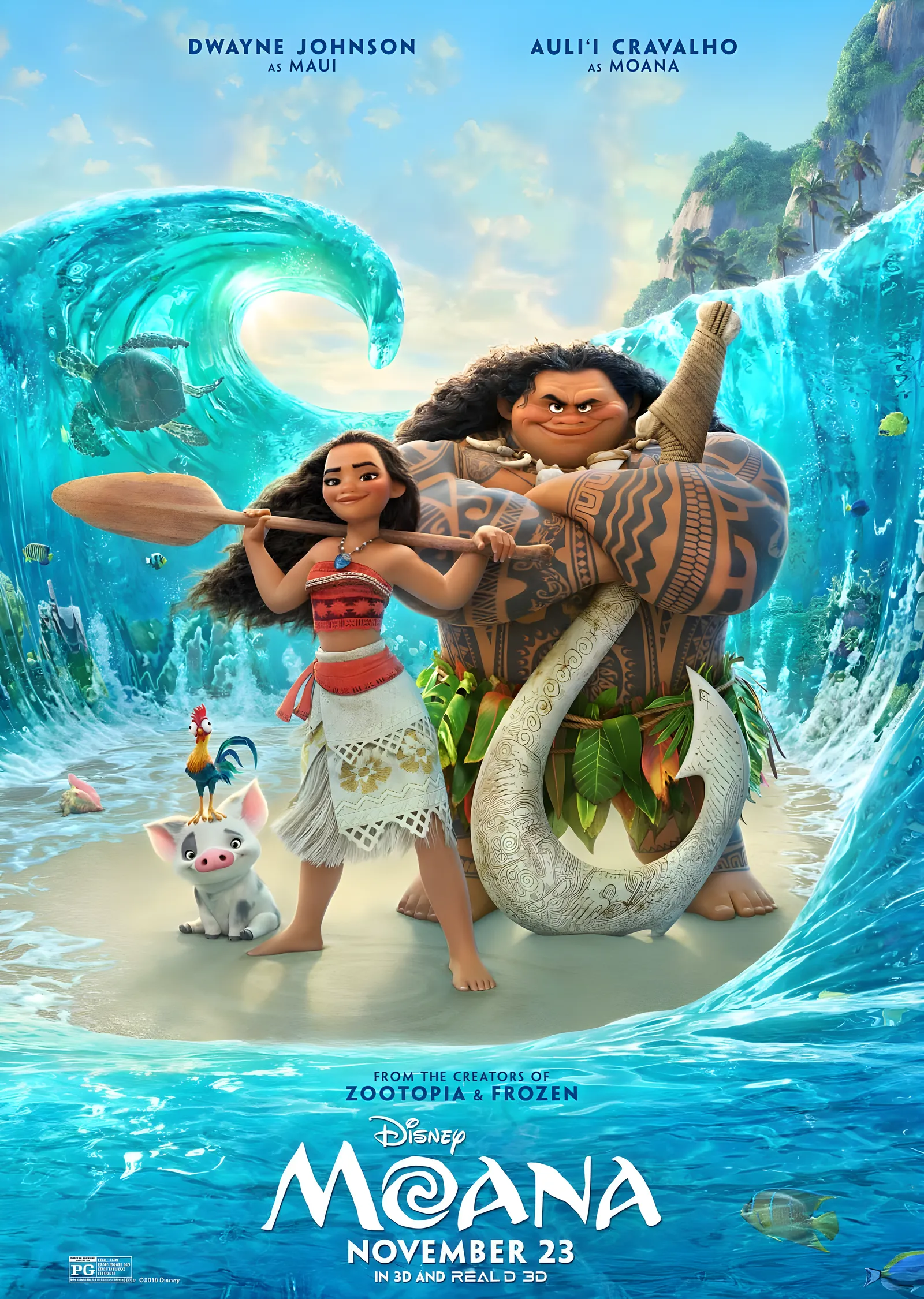 Moana: Kadro Afişi metal tablo