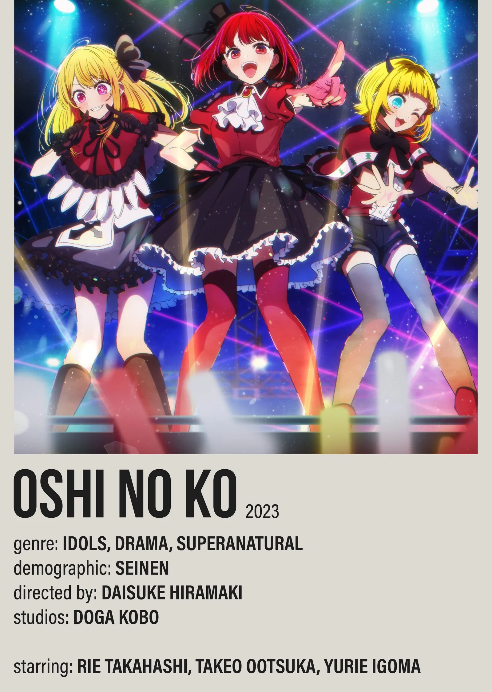 Oshi no Ko: Sahne Işıkları Künyesi metal tablo
