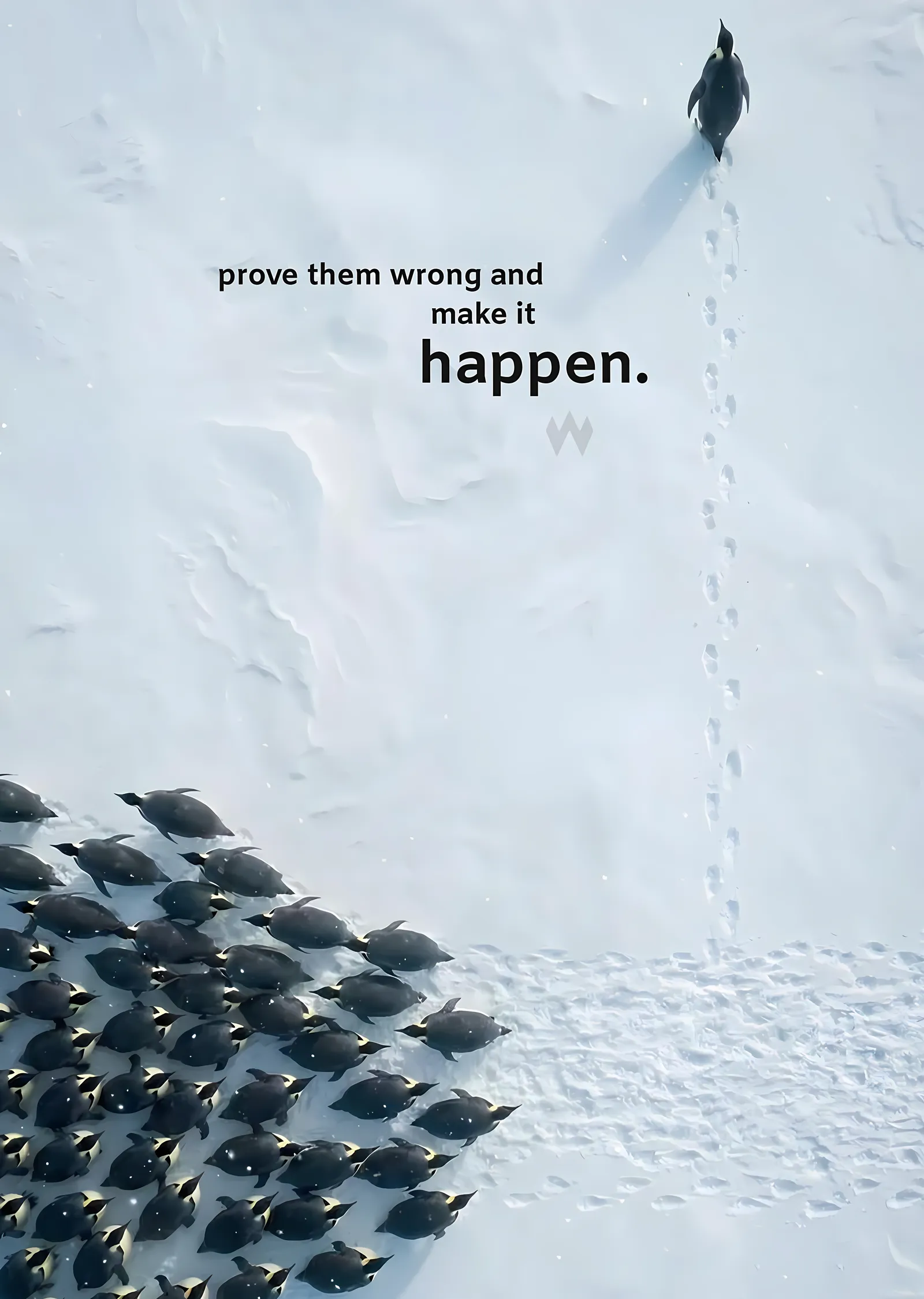 Prove Them Wrong: Karda Penguen Yolculuğu metal tablo