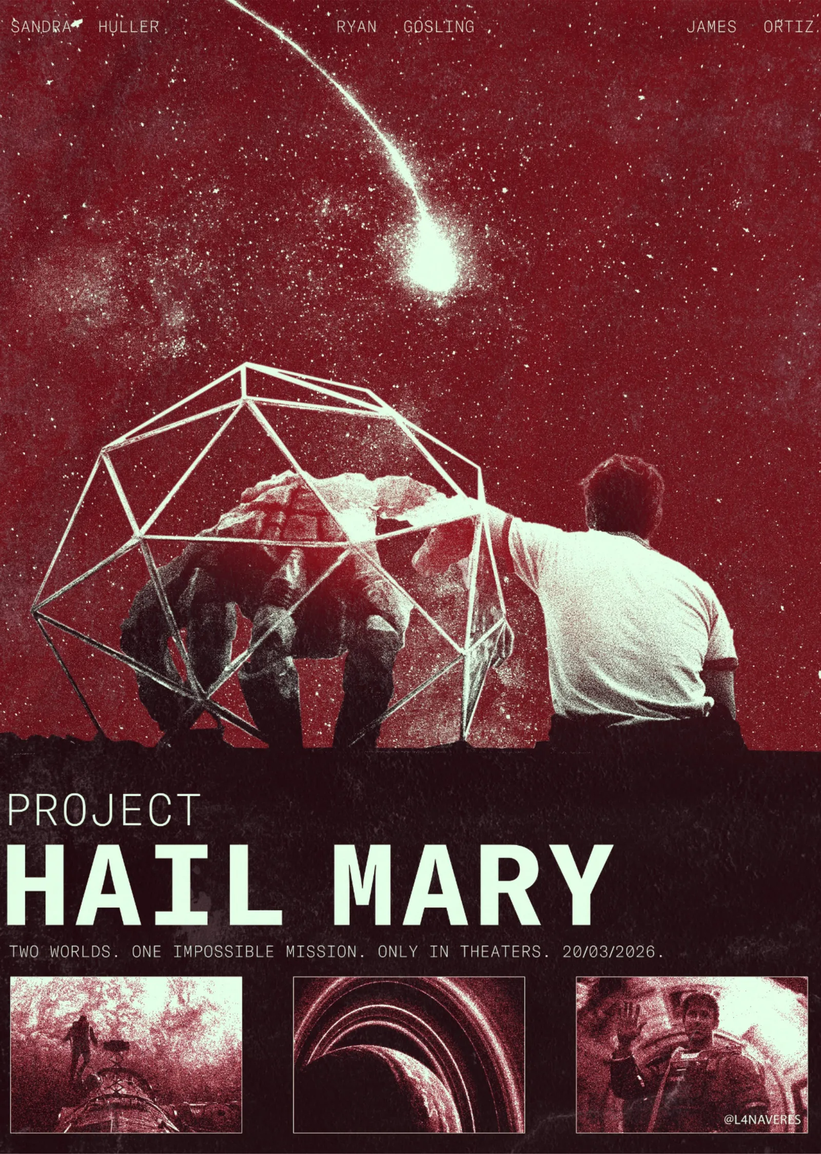 Project Hail Mary - Kızıl Gökyüzü metal tablo