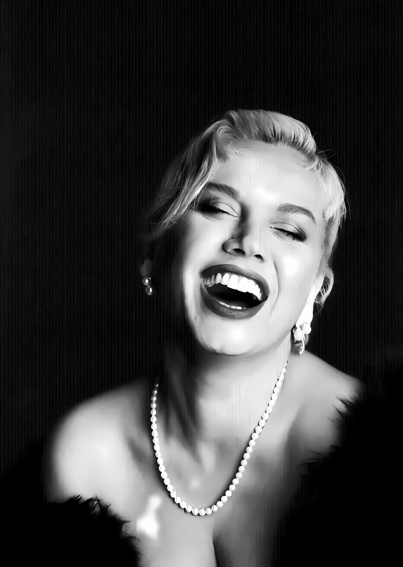Marilyn Monroe: Gözleri Kapalı Gülüşü metal tablo