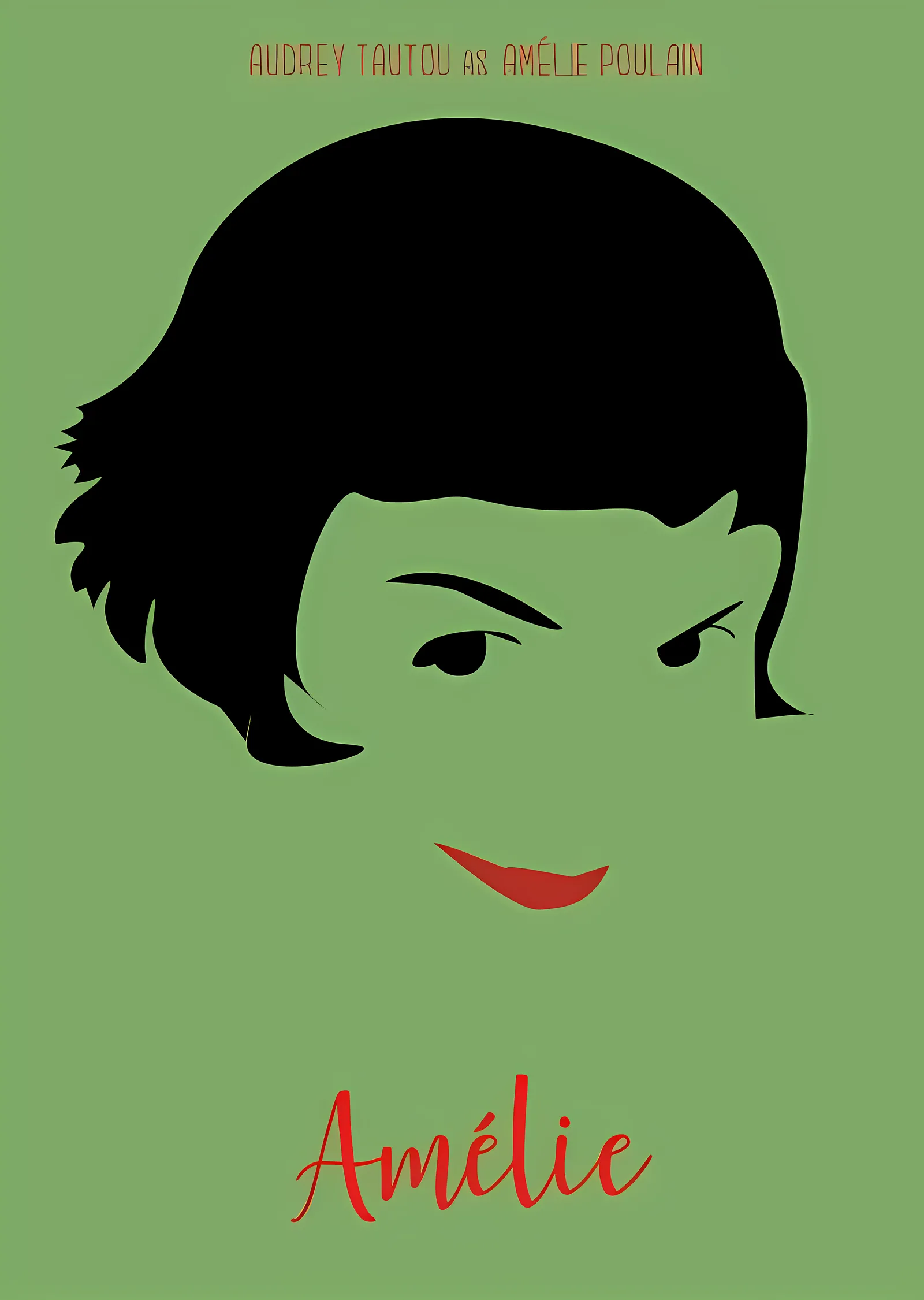 Amélie: Minimal Yüz metal tablo