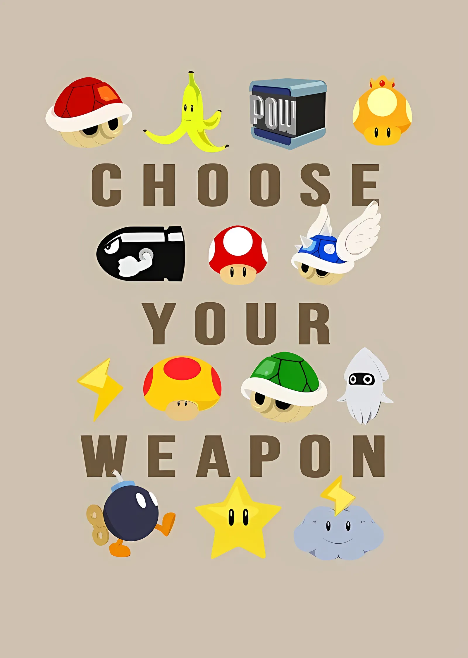 Mario Kart: Choose Your Weapon metal tablo