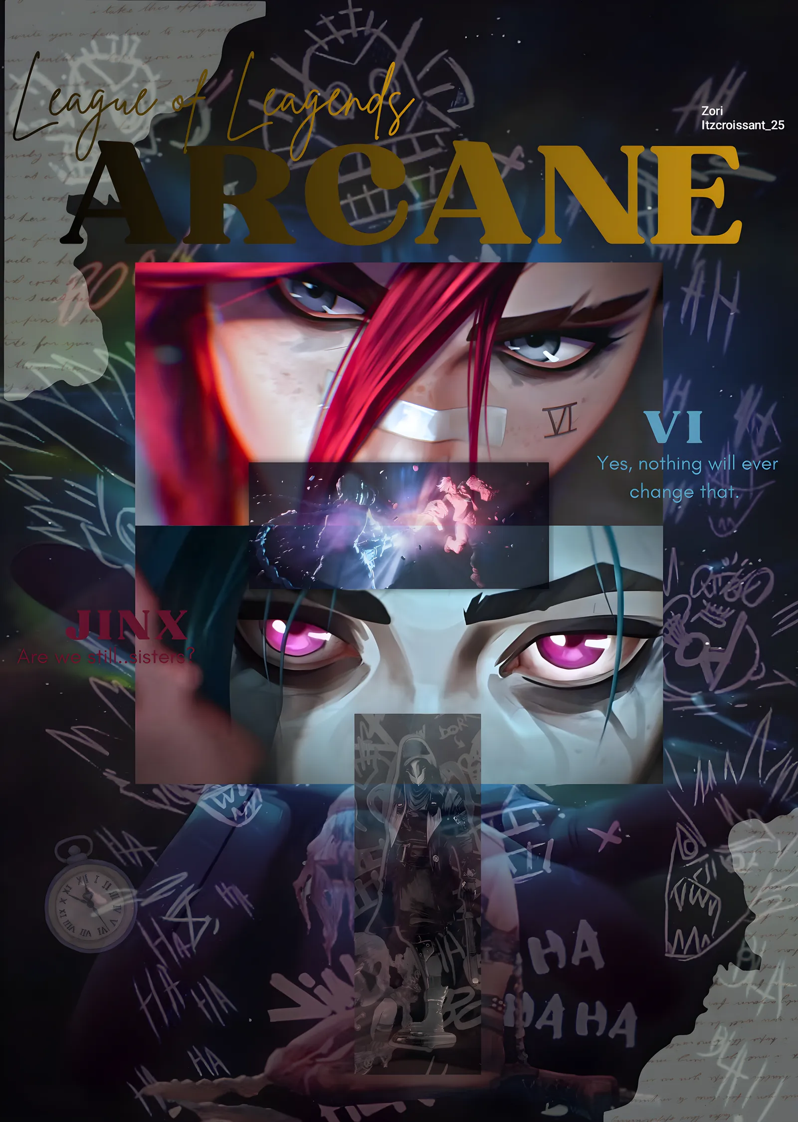 League of Legends: Arcane metal tablo