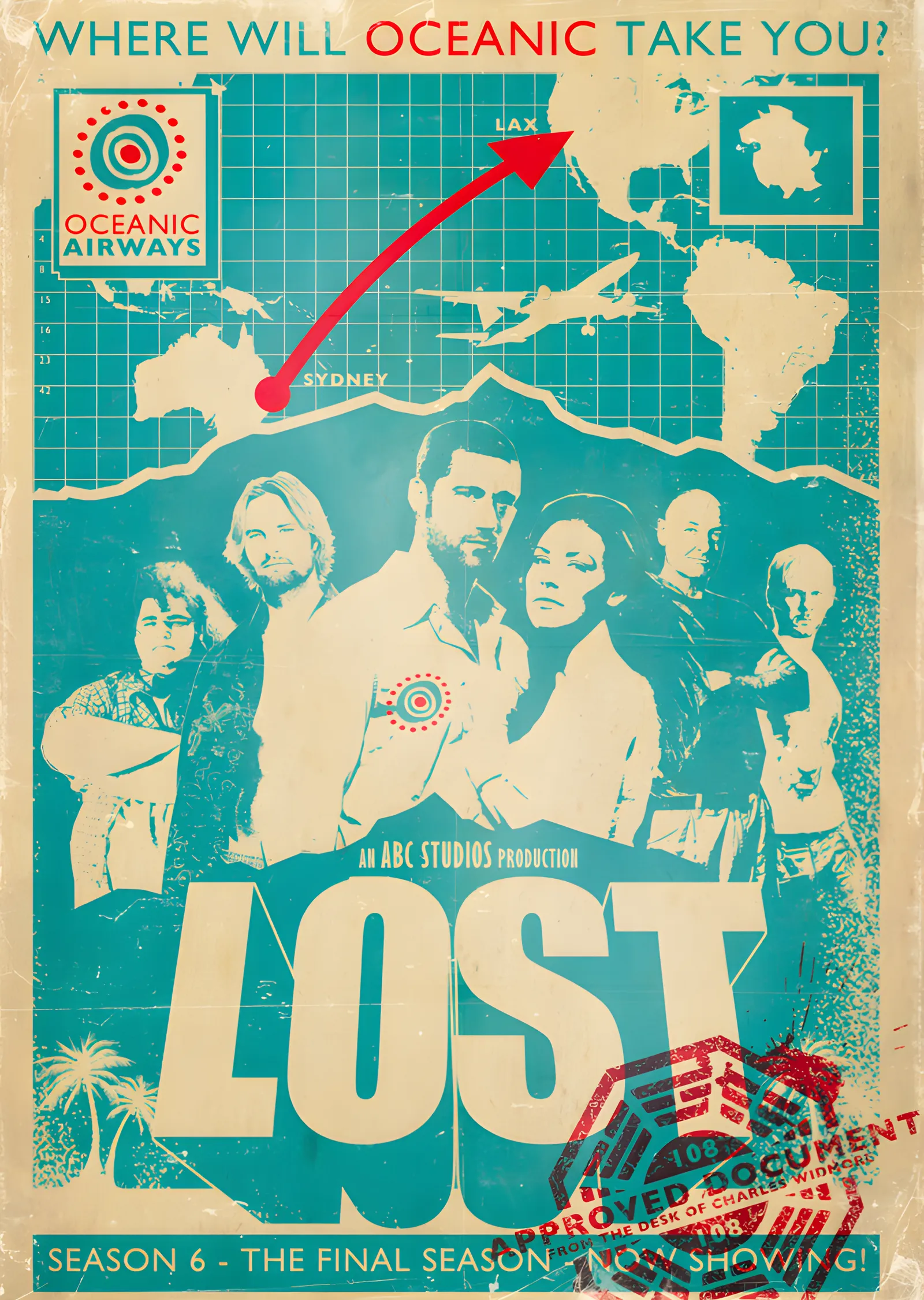 LOST: Oceanic Airways metal tablo