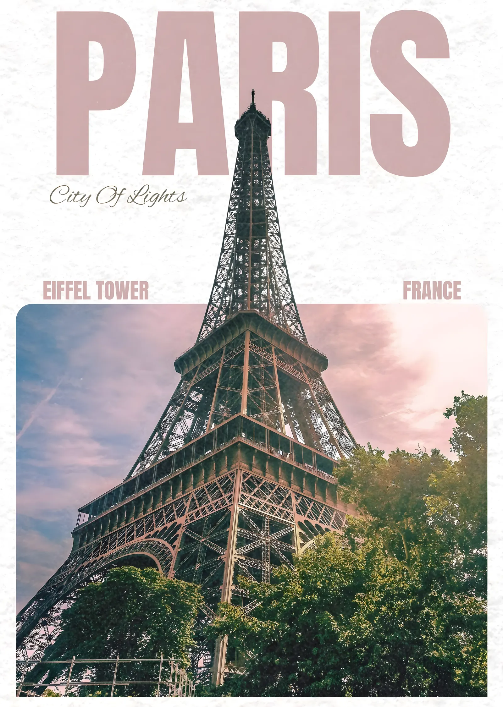 Paris: City of Lights metal tablo