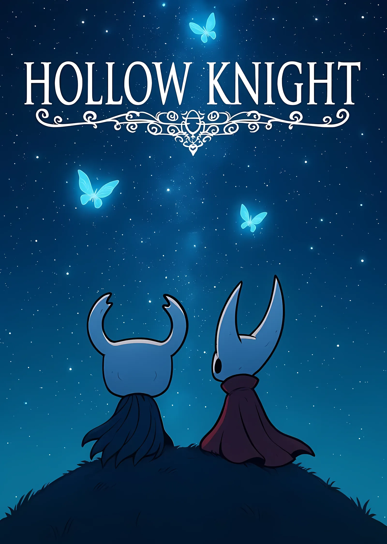 Hollow Knight: Gece Gökyüzü metal tablo