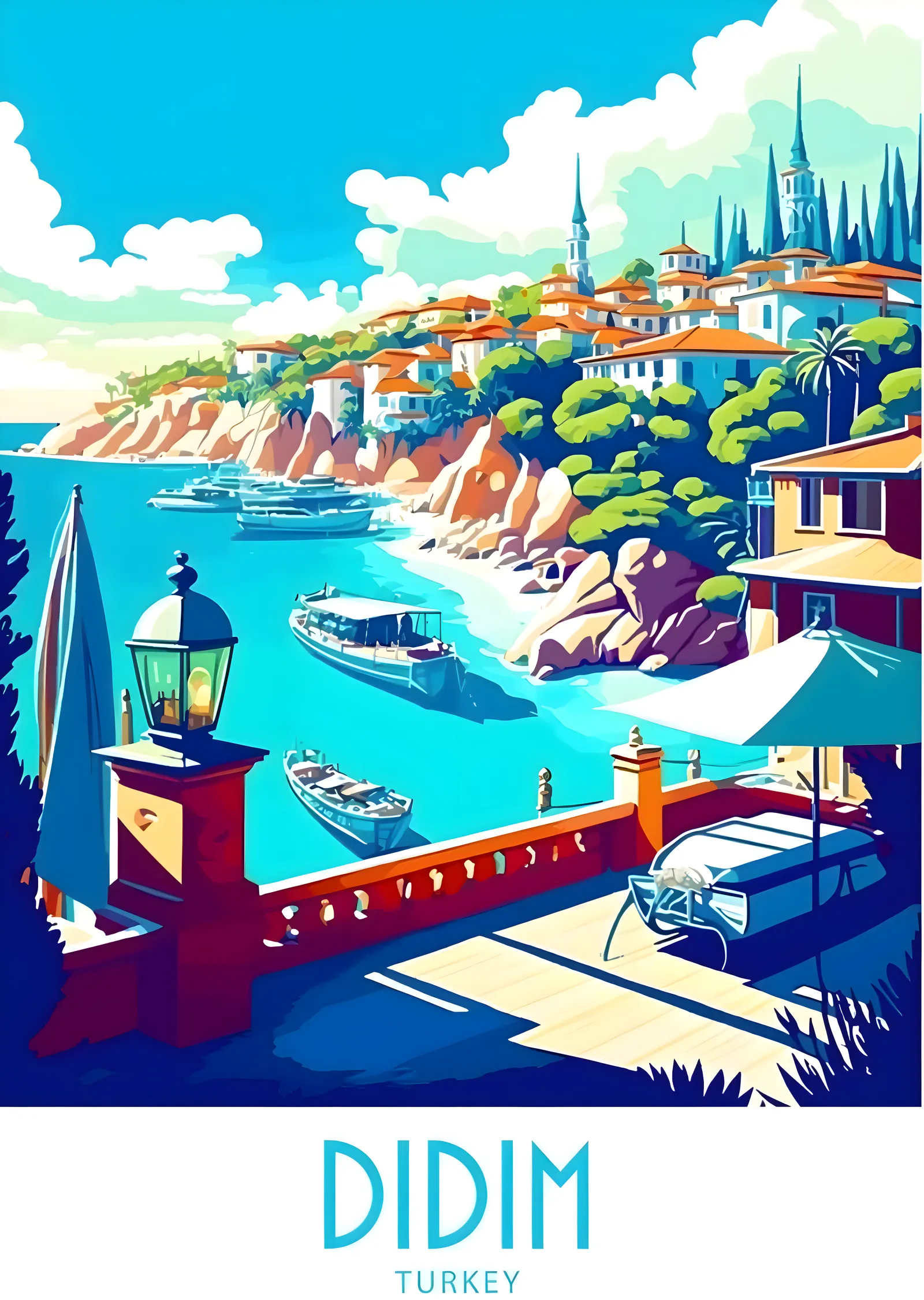 Didim, Türkiye: Deniz Manzaralı Seyahat metal tablo