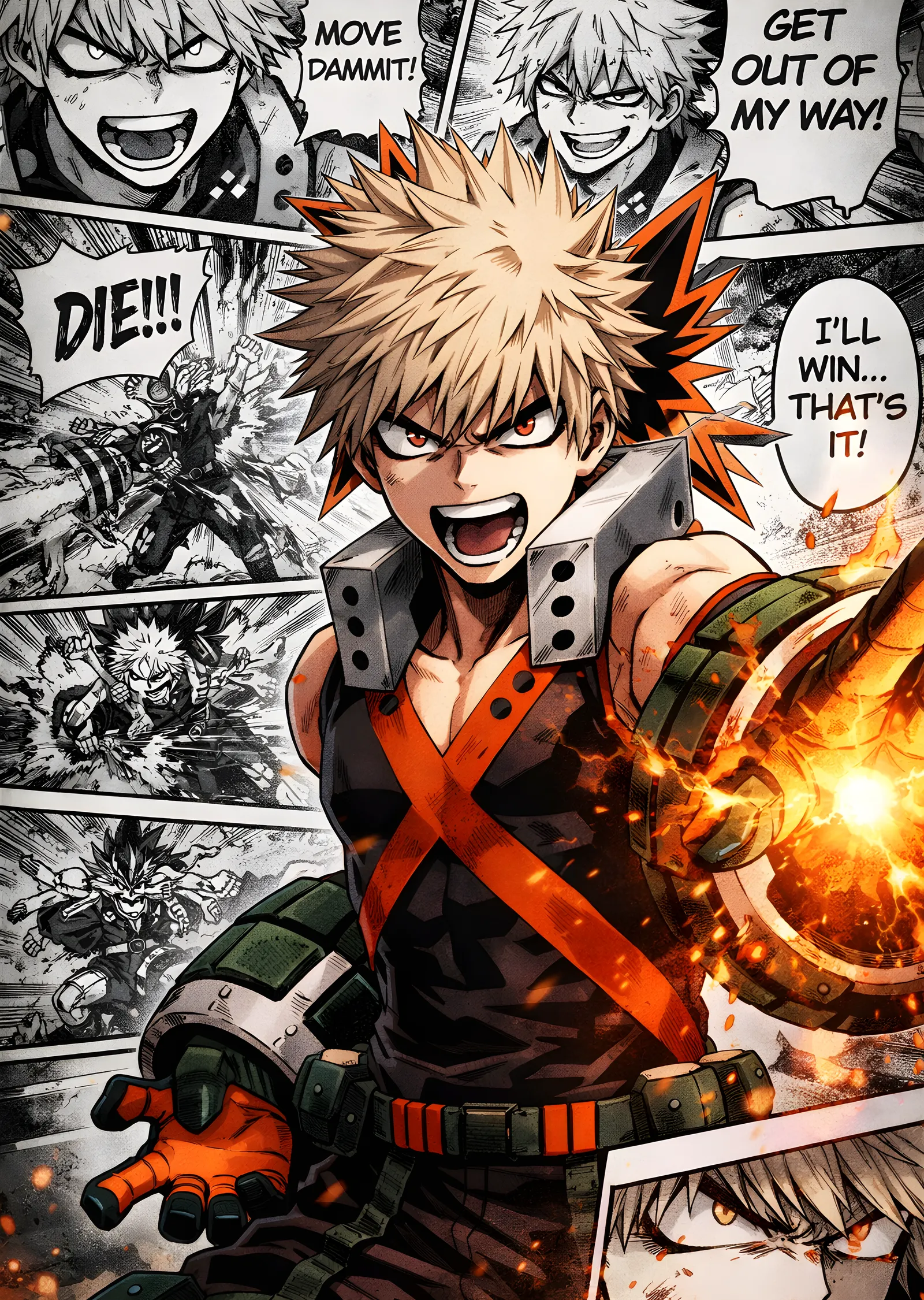 My Hero Academia: Bakugo'nun Patlaması metal tablo