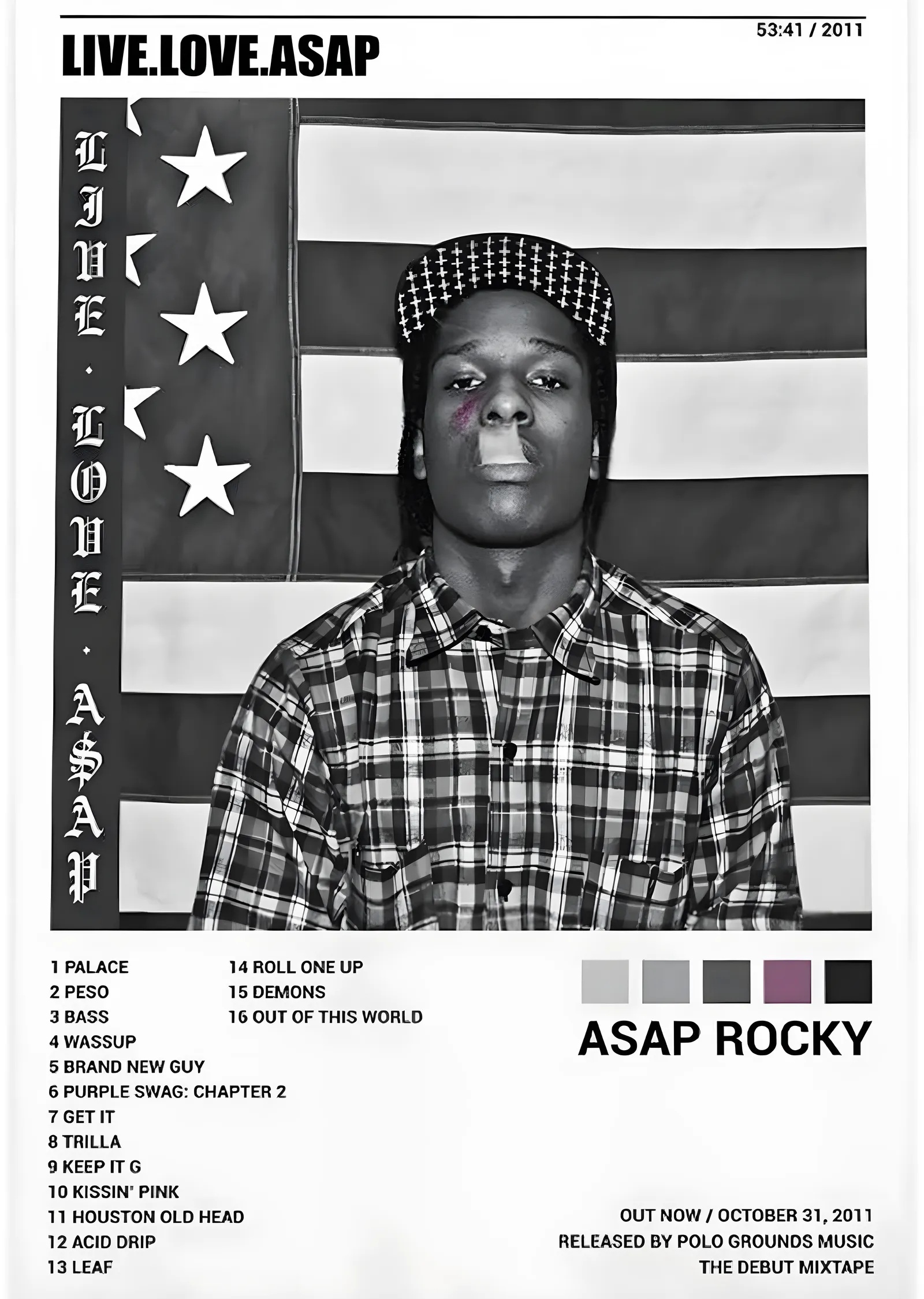 A$AP Rocky: Live.Love.A$AP metal tablo
