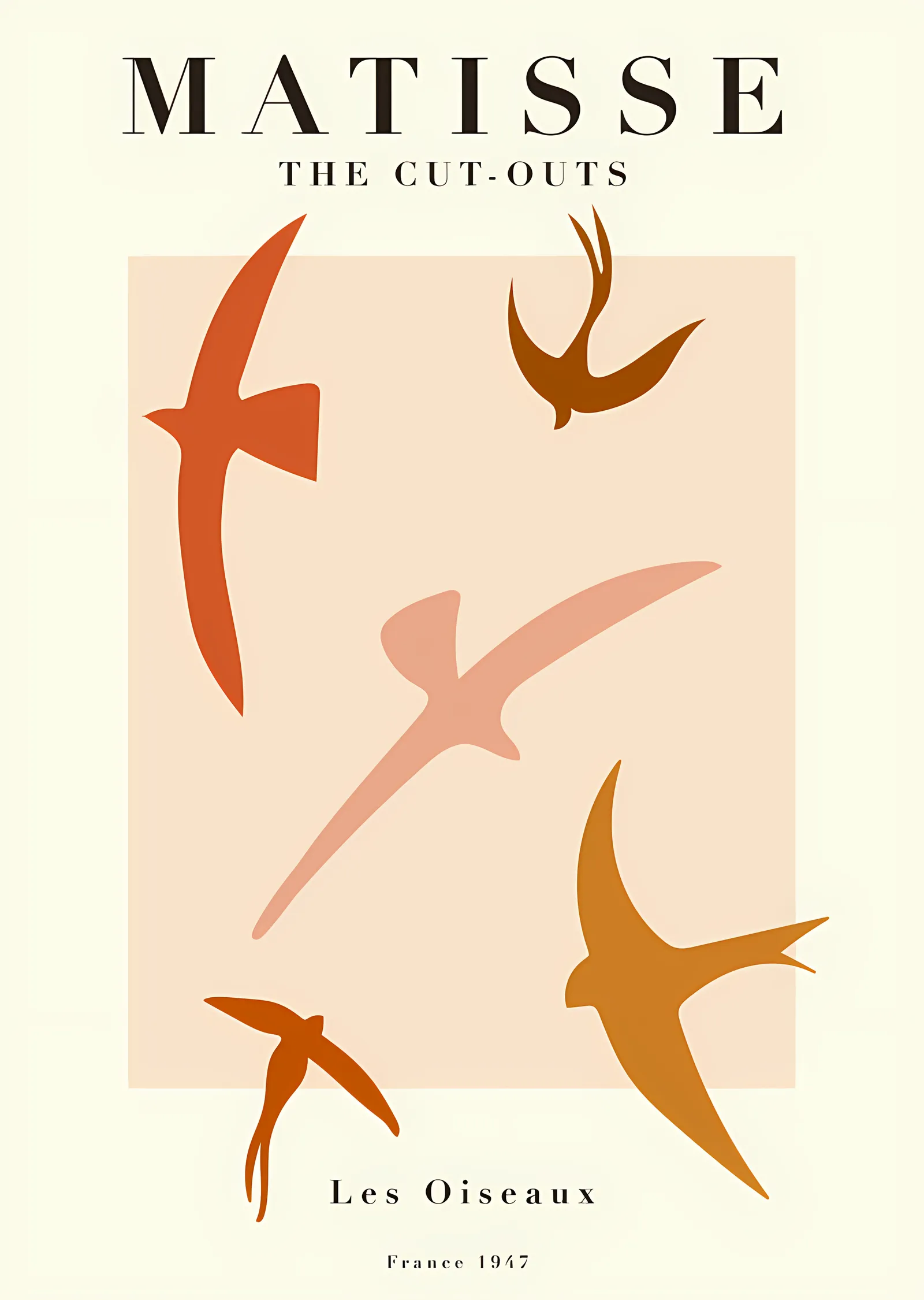 Matisse: Les Oiseaux metal tablo