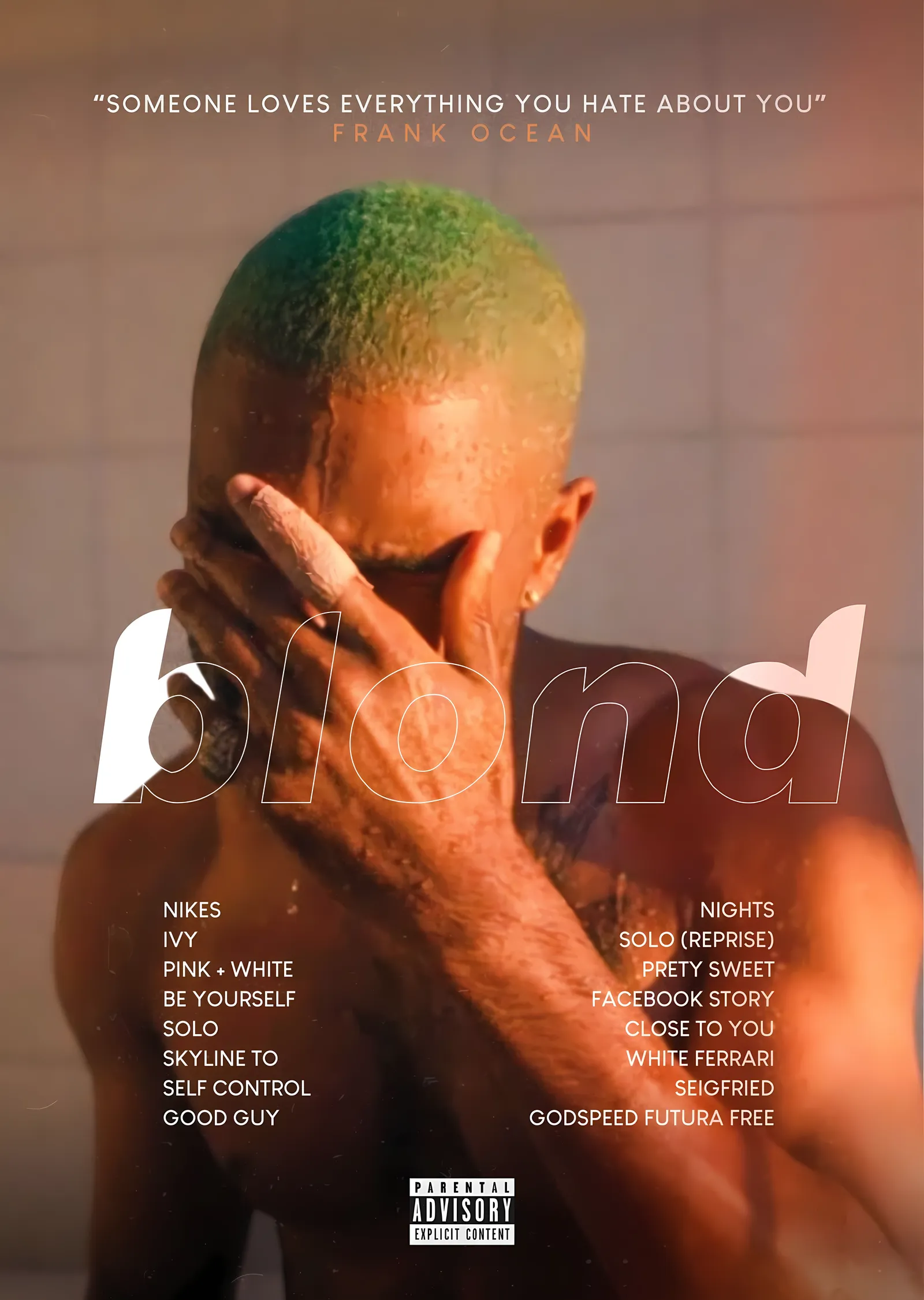 Frank Ocean: Blond metal tablo
