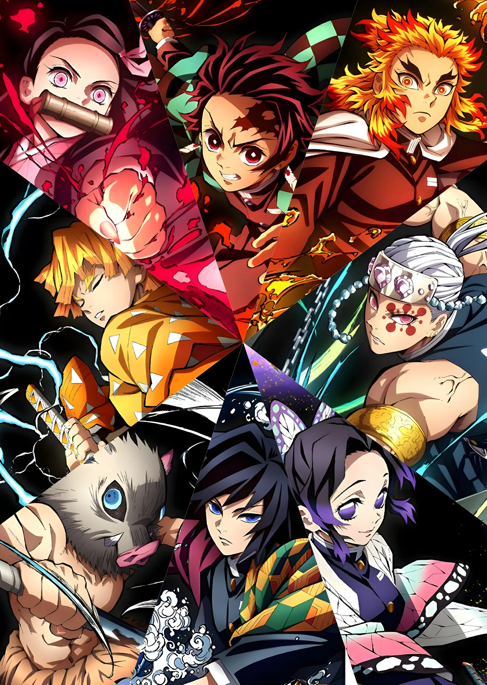 Kimetsu no Yaiba: Sütunlar Bir Arada metal tablo