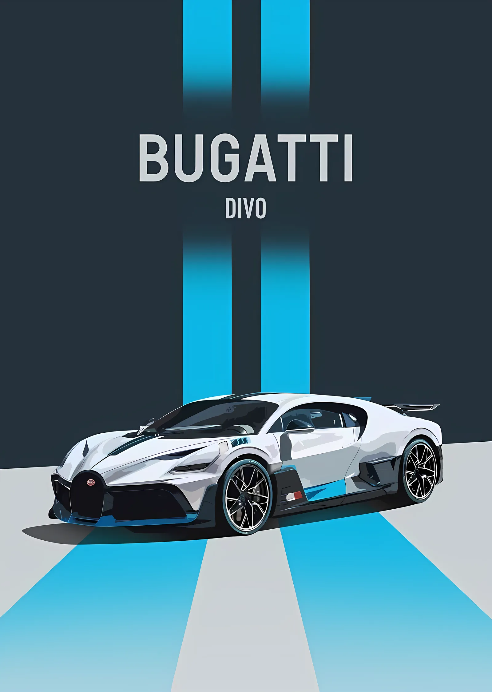 Bugatti Divo metal tablo