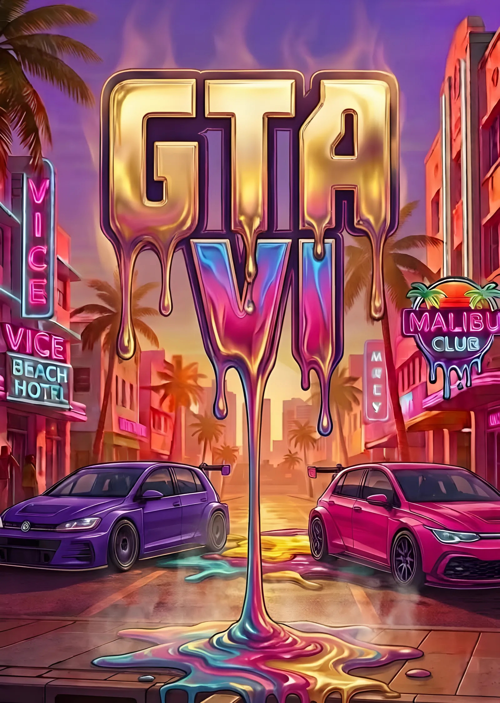 Grand Theft Auto VI - Eriyen Logo metal tablo