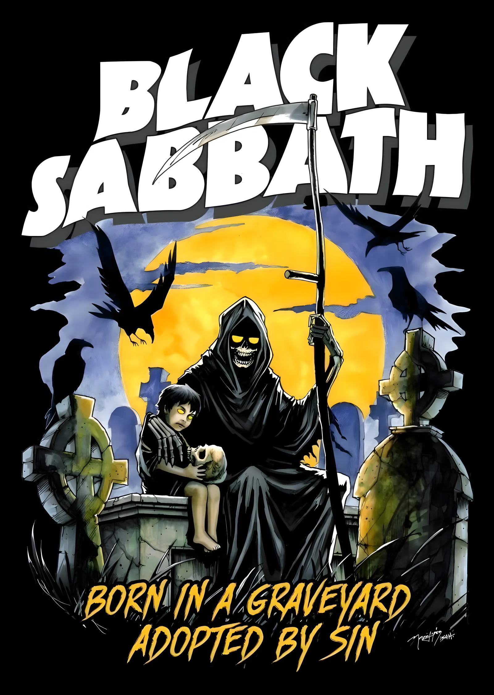 Black Sabbath: Born in a Graveyard metal tablo