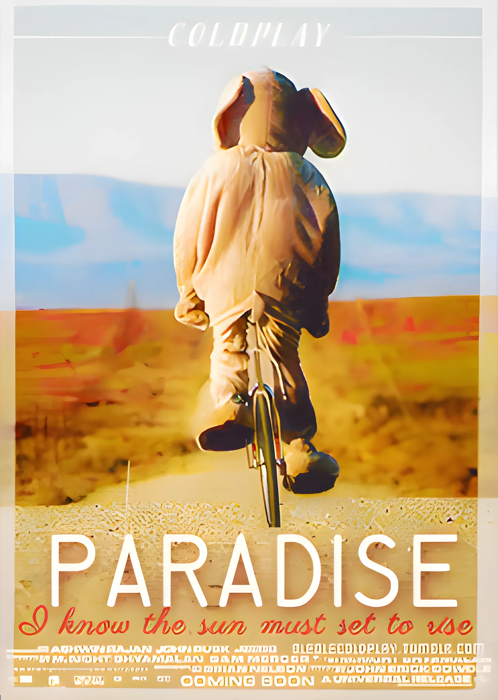 Coldplay: Paradise Çölü metal tablo