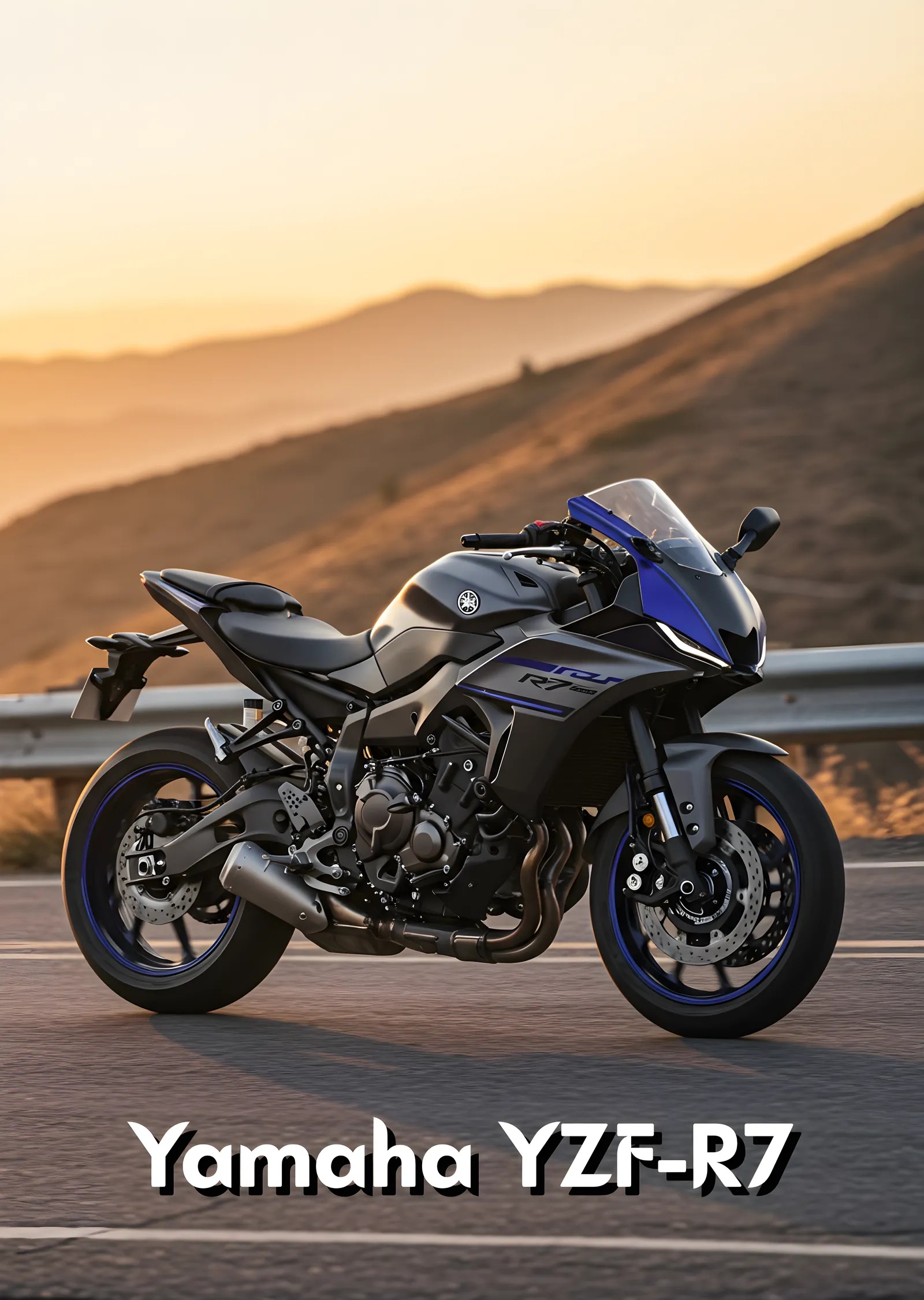 Yamaha YZF-R7 - Dağ Yolu metal tablo