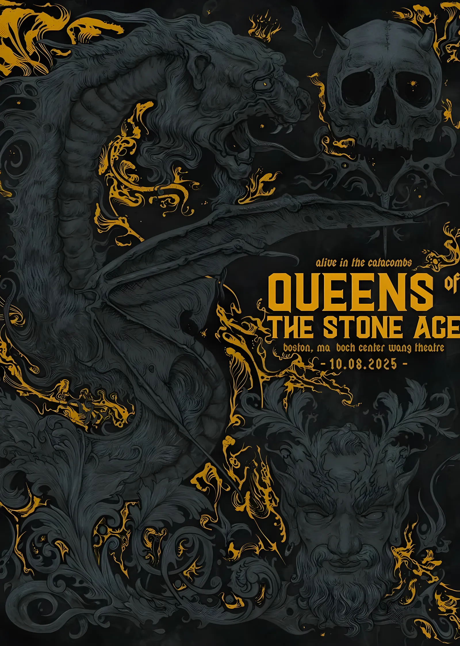 Queens of the Stone Age: Boston 2025 metal tablo
